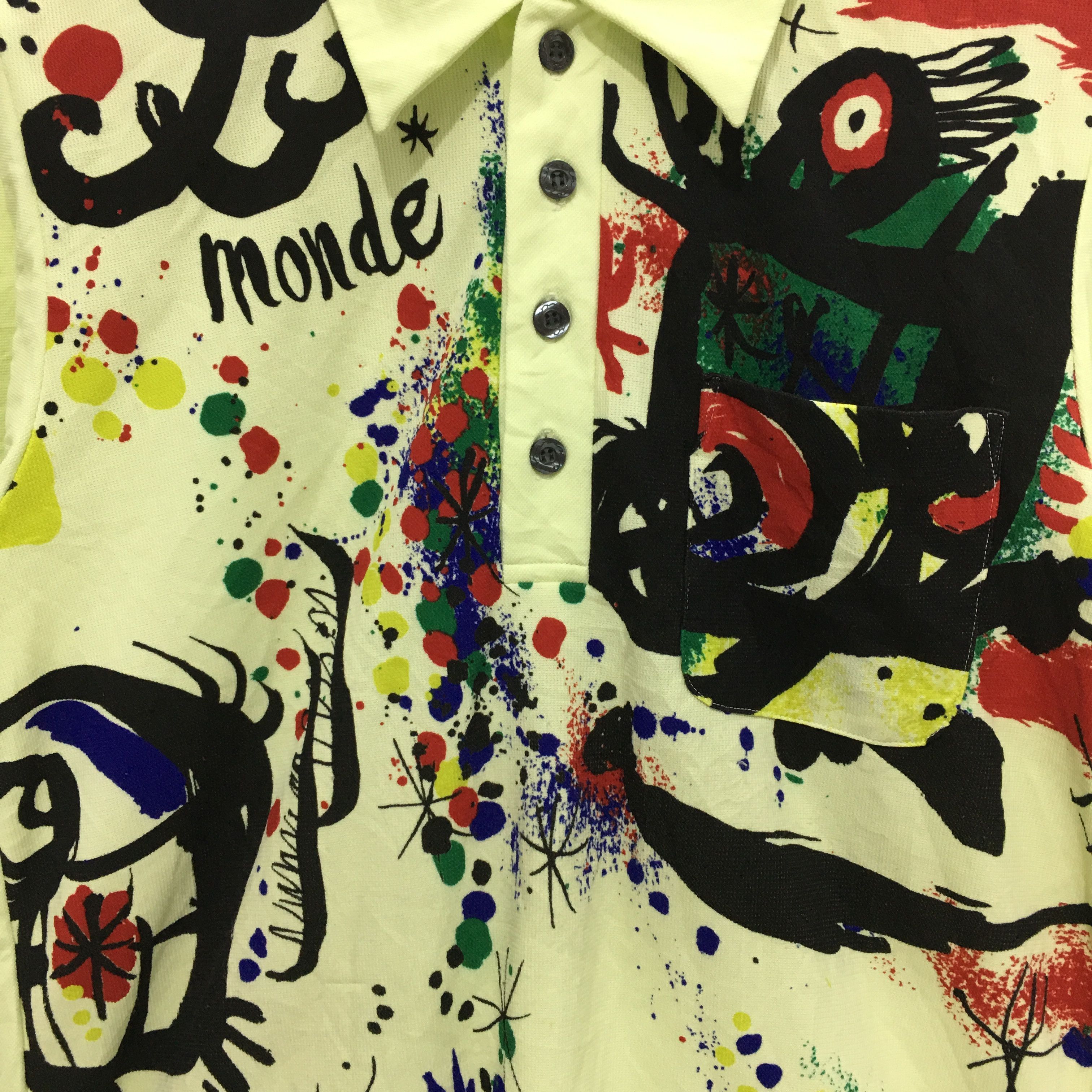 Kansai Yamamoto KANSAI YAMAMOTO Collar Tee Japanese Designer Shirt Size US M / EU 48-50 / 2 - 5 Thumbnail