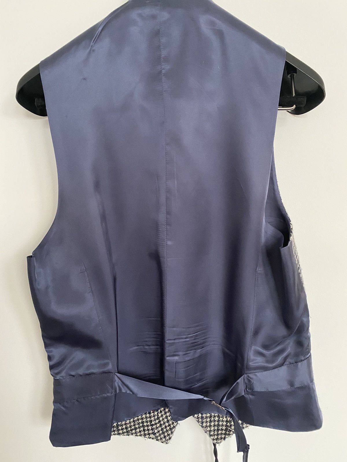 Suitsupply Blue houndstooth Vest Size 36R - 4 Thumbnail