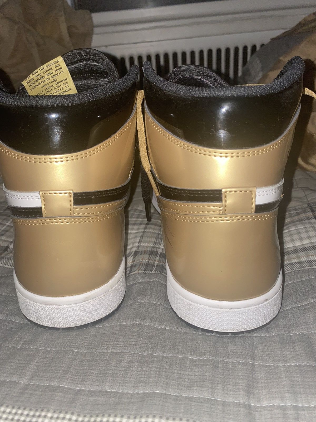 Jordan Brand Jordan 1 Retro High NRG Patent Gold Toe Size US 10.5 / EU 43-44 - 3 Thumbnail