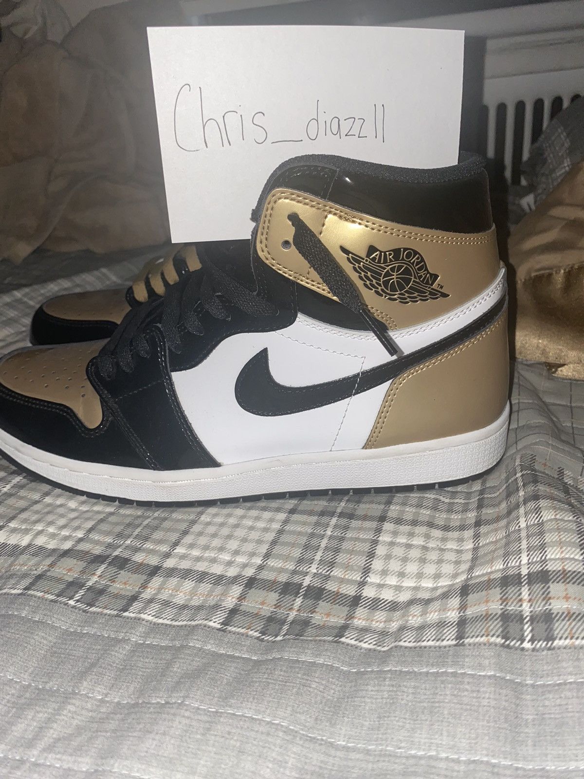 Jordan Brand Jordan 1 Retro High NRG Patent Gold Toe Size US 10.5 / EU 43-44 - 1 Thumbnail