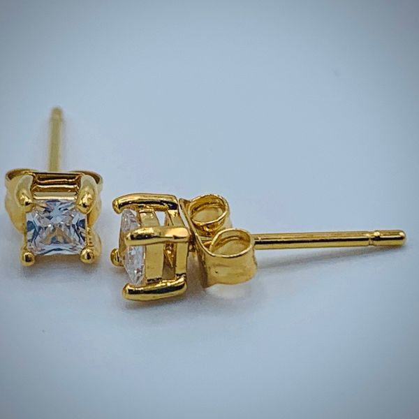 Diamond Earrings Gold Diamond Earrings Square 3mm | Grailed