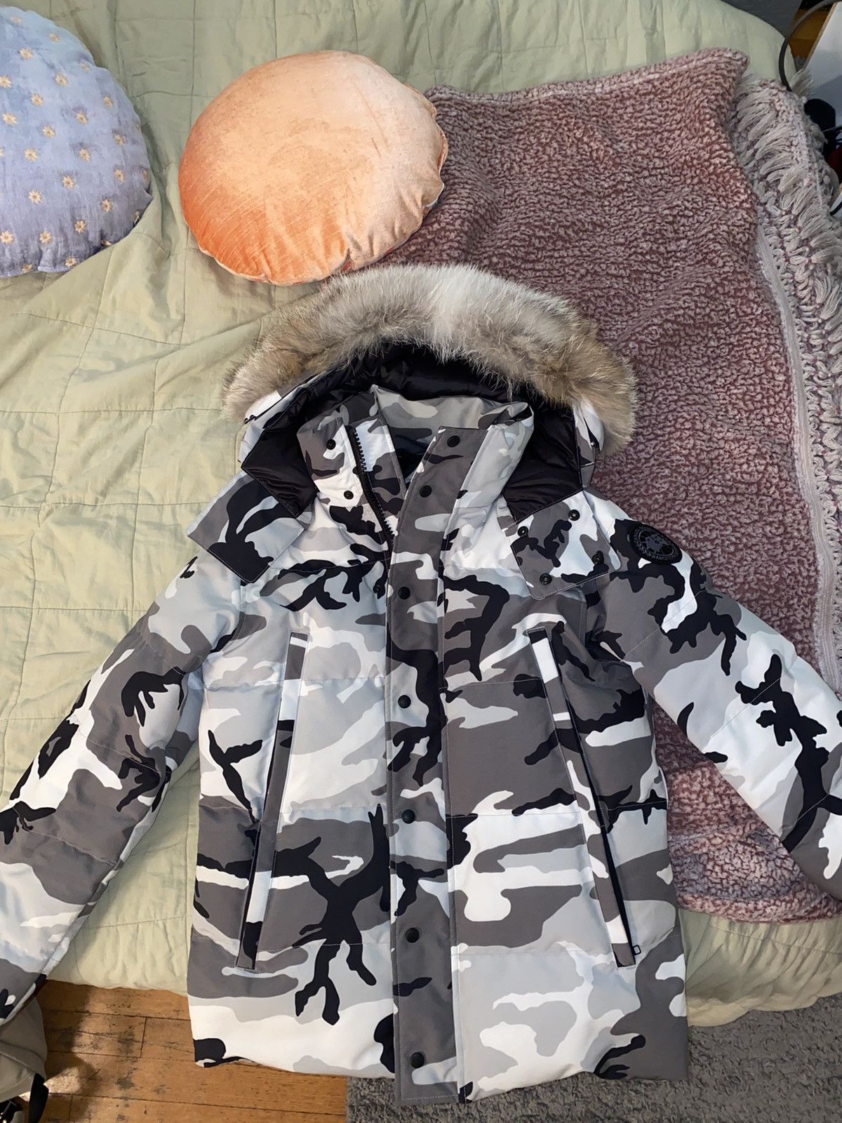 Wyndham parka black label grey camo sales