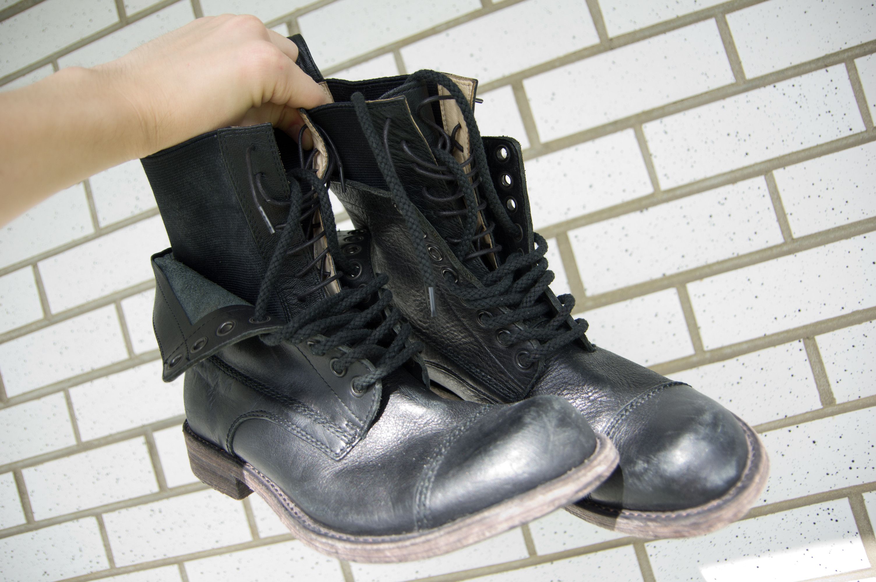 NUMBER (N)INE 08SS BIRDS期 leather boots Number (N)ine SS08 