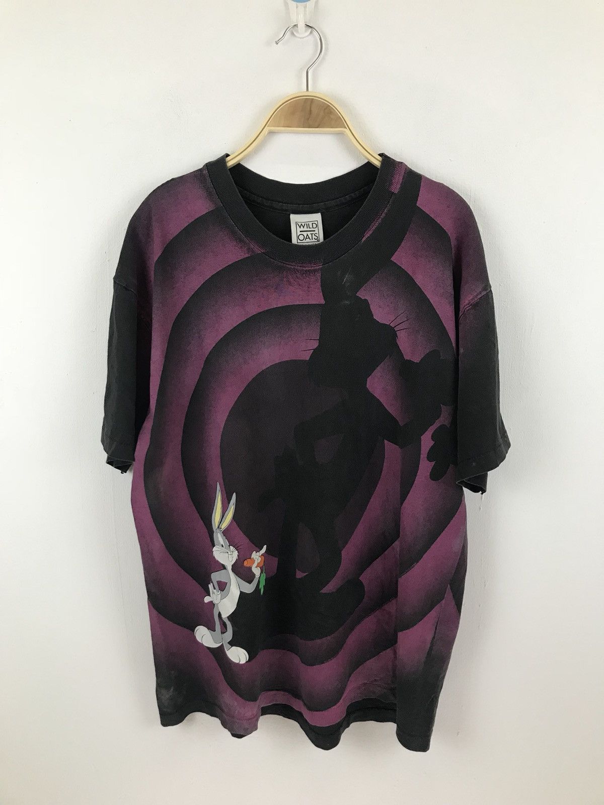 Cartoon Network Vintage Bugs Bunny Looney Tunes Chracter All Overprint Size US L / EU 52-54 / 3 - 1 Thumbnail