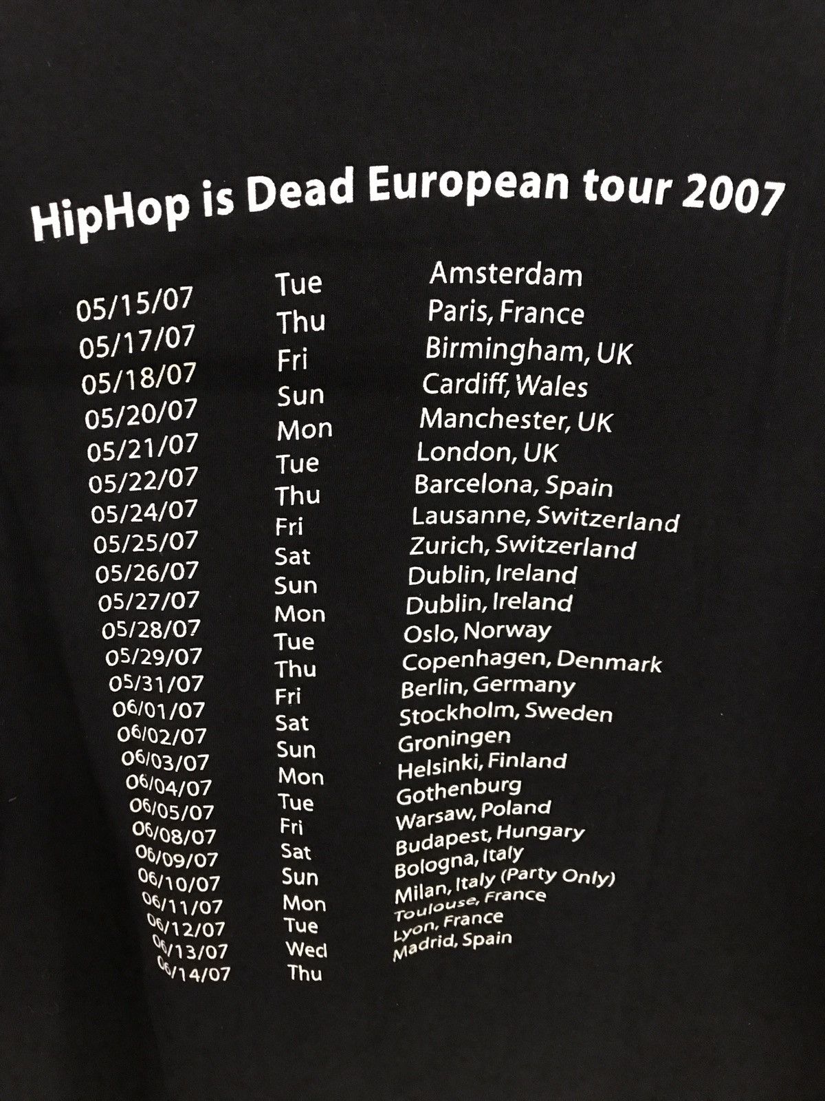 Rap Tees 2007 NAS hip hop is dead European tour Size US S / EU 44-46 / 1 - 5 Thumbnail