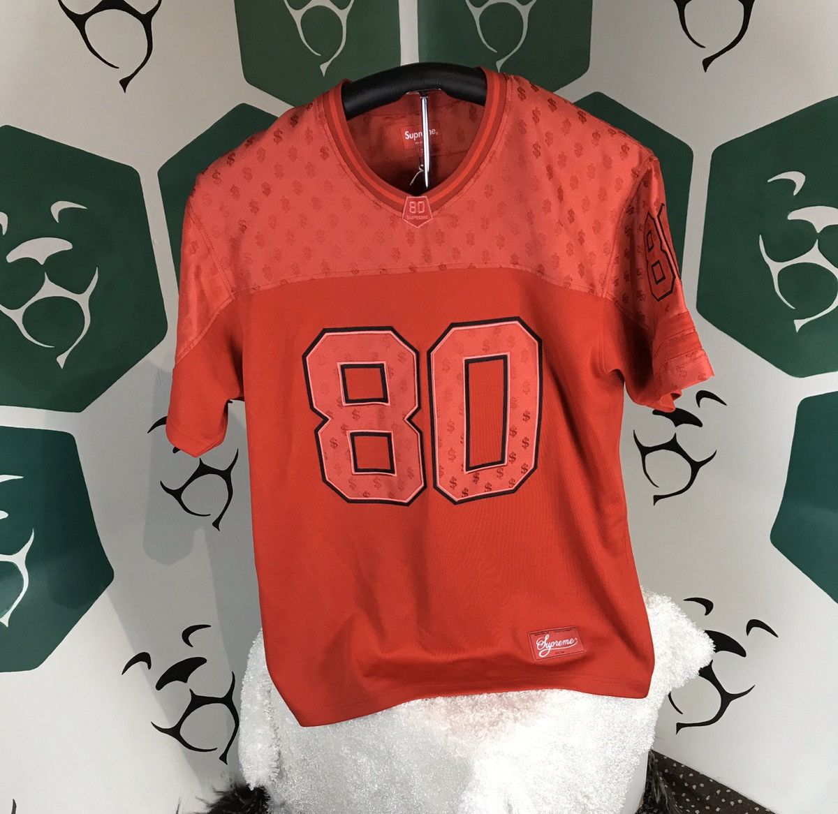 Supreme Monogram Football Jersey Red