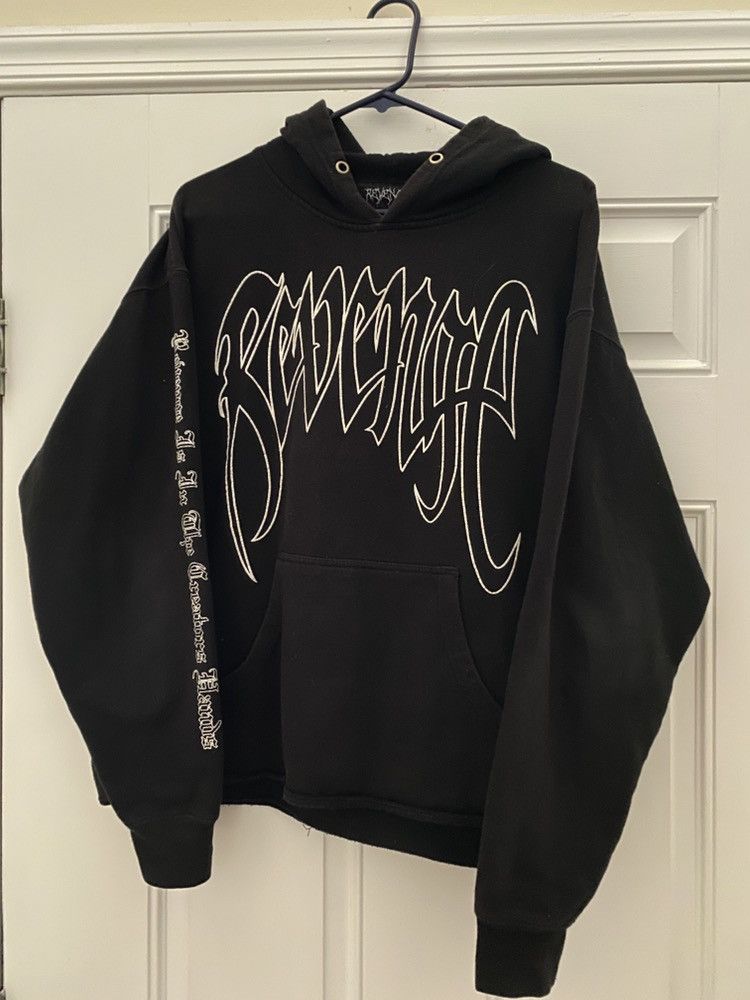 Revenge XXXTentacion “KILL” Black & White Outline Hoodie | Grailed