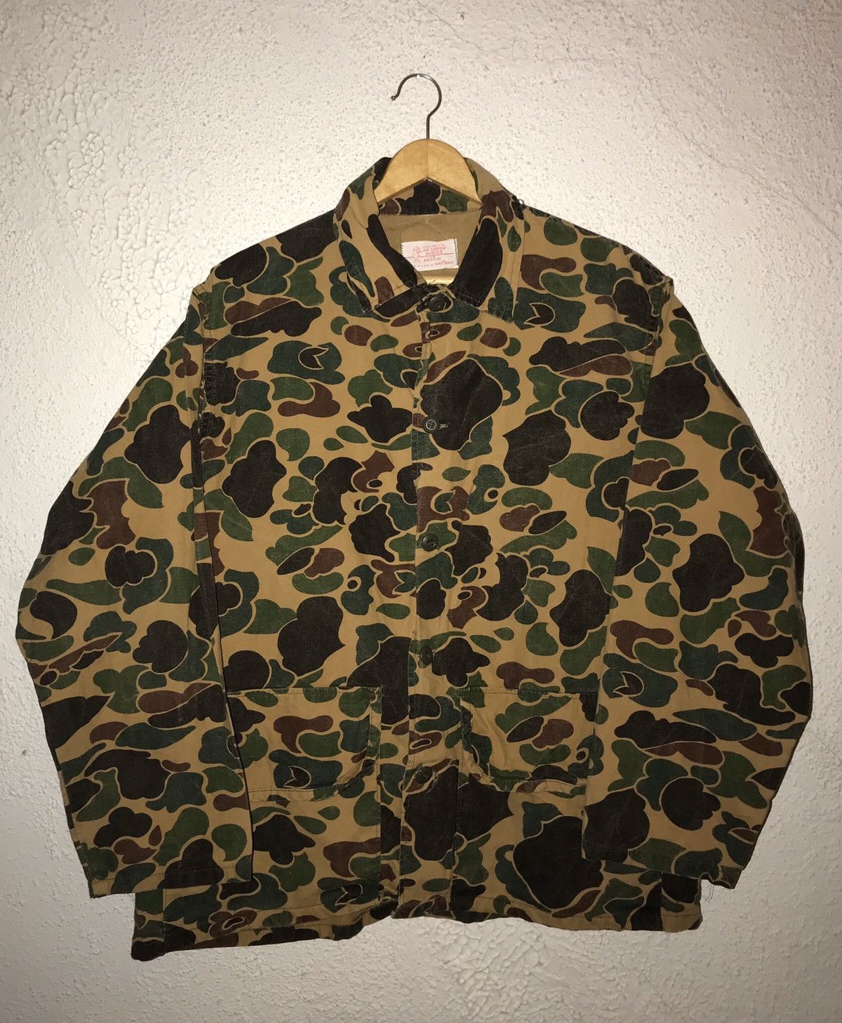 Vintage Vintage Brown Bape Style Duck Camo Button-Up Light Jacket | Grailed
