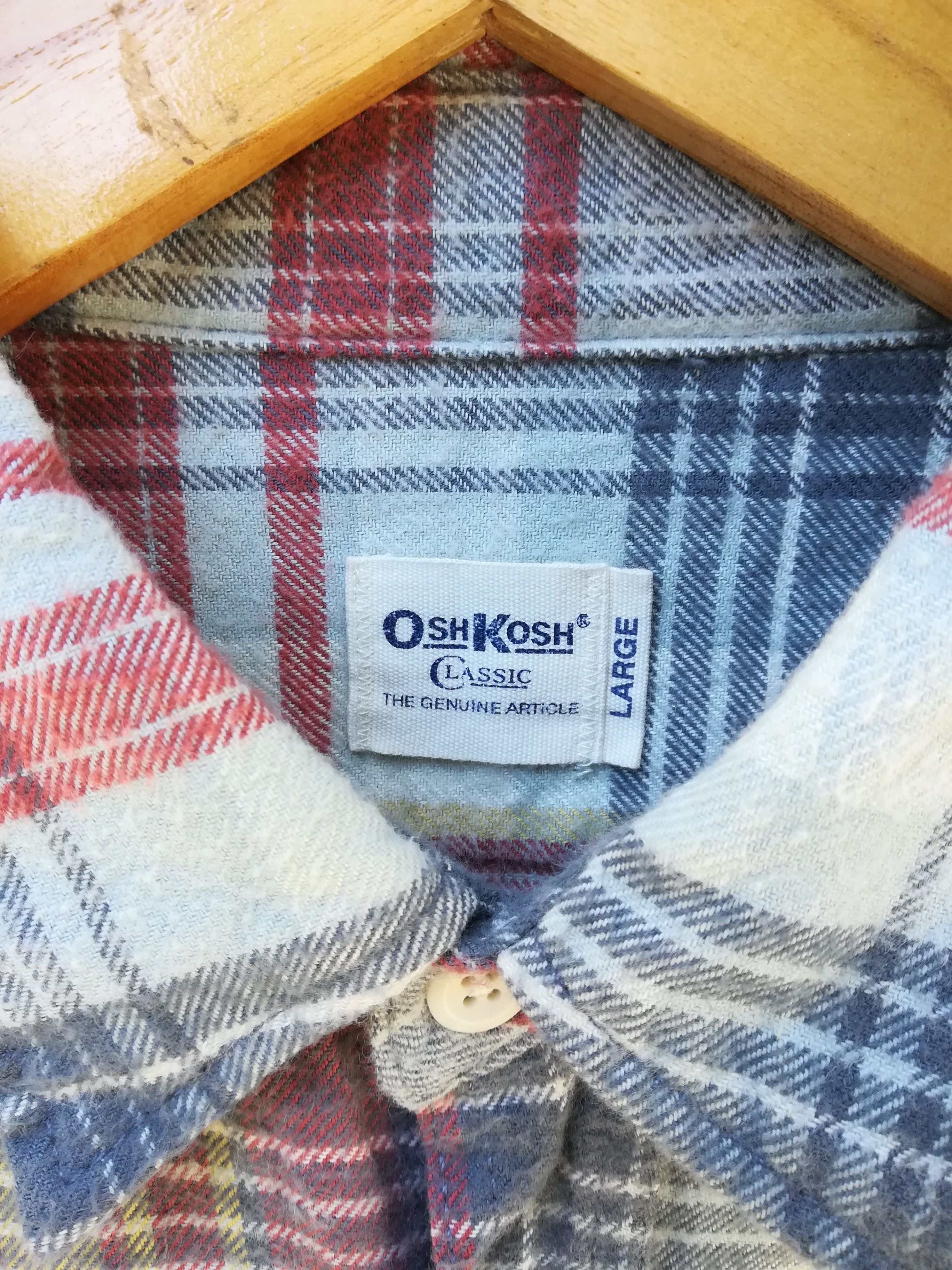 Flannel × Oshkosh Oshkosh Chekered Flannel American Cowboy Style Size US M / EU 48-50 / 2 - 2 Thumbnail