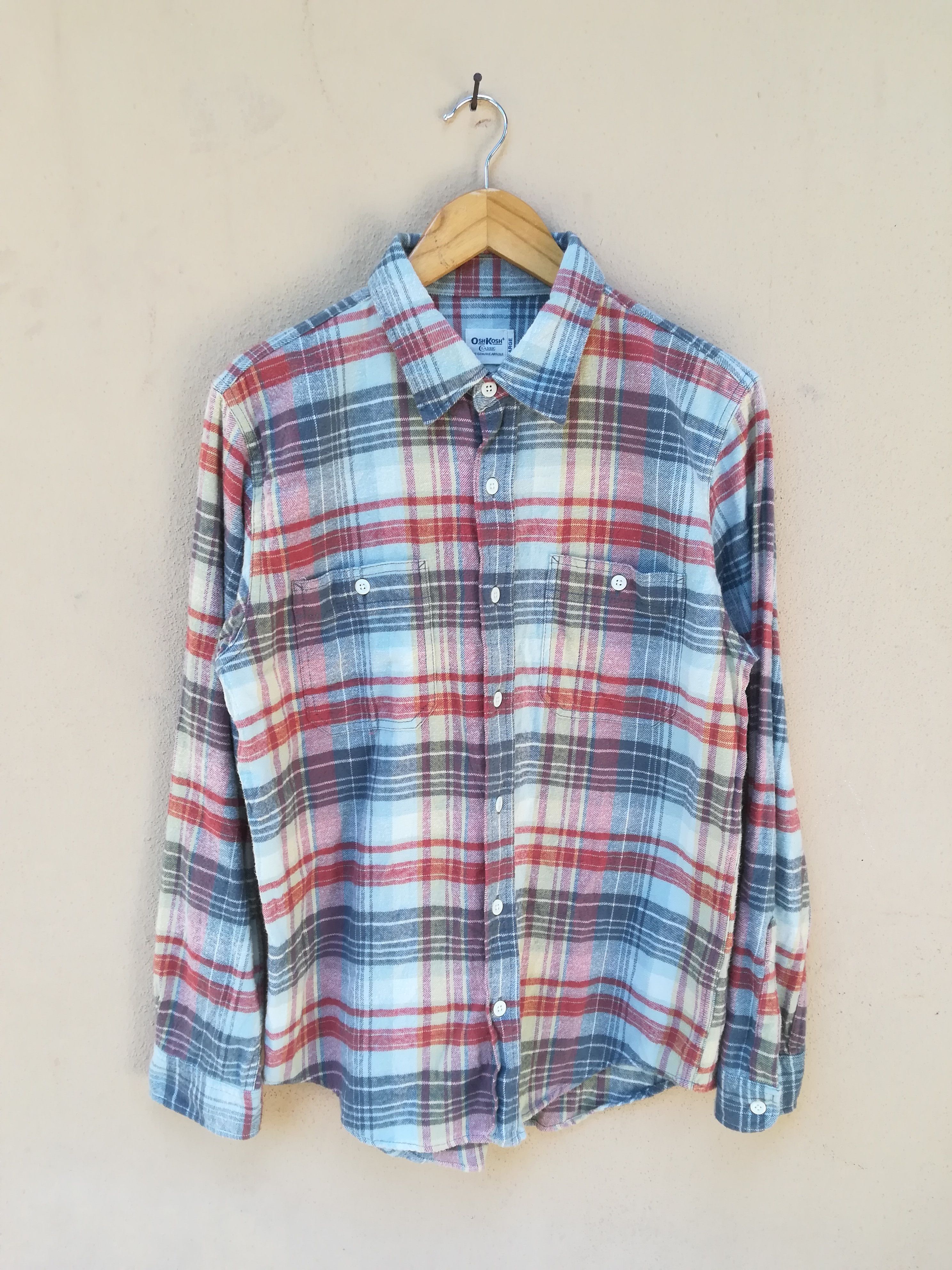 Flannel × Oshkosh Oshkosh Chekered Flannel American Cowboy Style Size US M / EU 48-50 / 2 - 1 Thumbnail