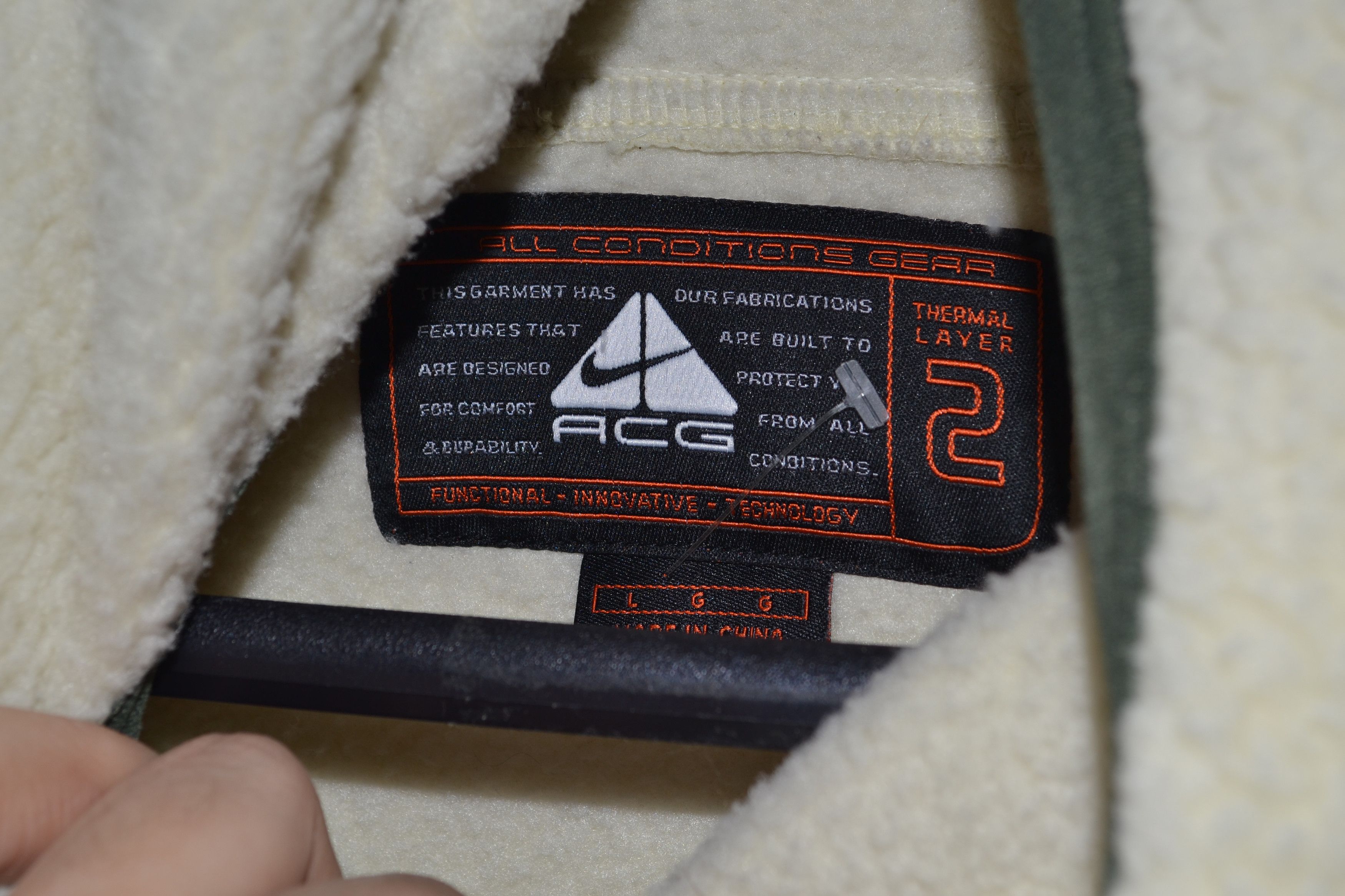 Nike ninja mask fleece sherpa anorak hoodie with nylon details Size US L / EU 52-54 / 3 - 6 Thumbnail