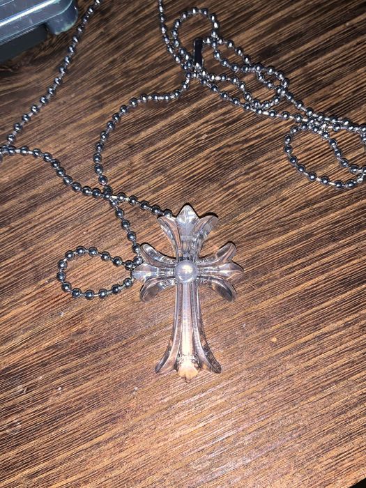 Chrome Hearts Cross Necklace Clear Transparent Silicon w/ Rubber | Grailed