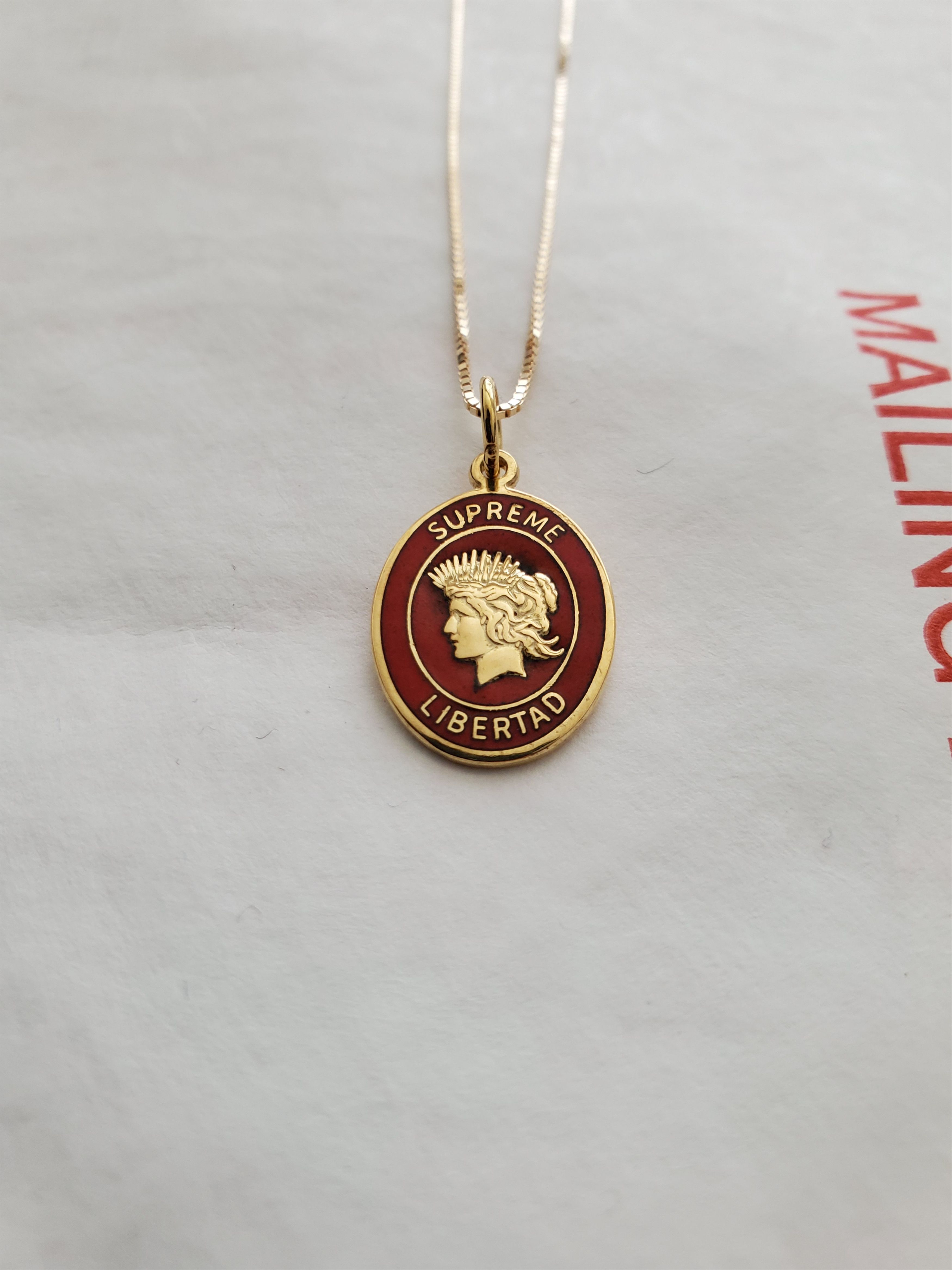 SS19 Supreme Libertad 14K Gold Pendant - ネックレス