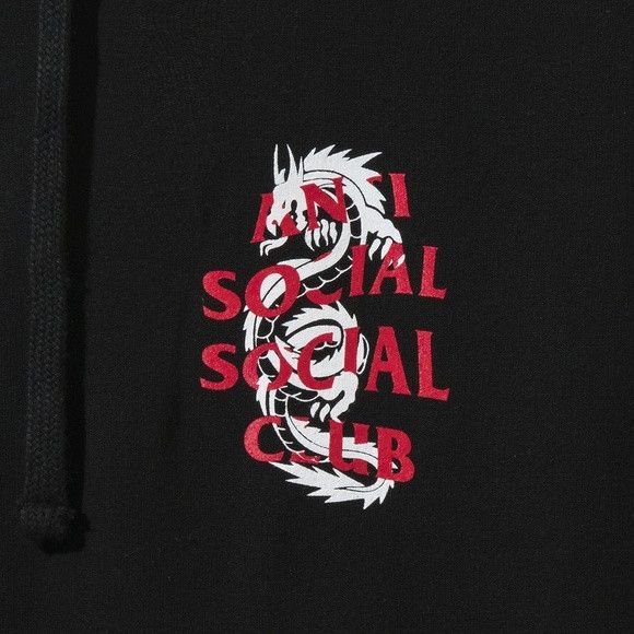 Anti Social Social Club ASSC Garden Grove Dragon Black Hoodie Sweatshirt Grailed