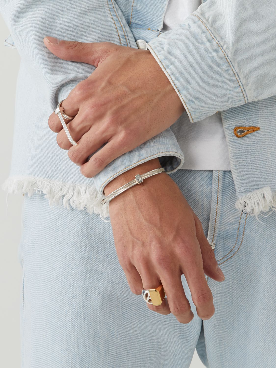 AMBUSH シルバー Zip Tie bracelet Ambush Silver Zip-Tie Bracelet Ambush