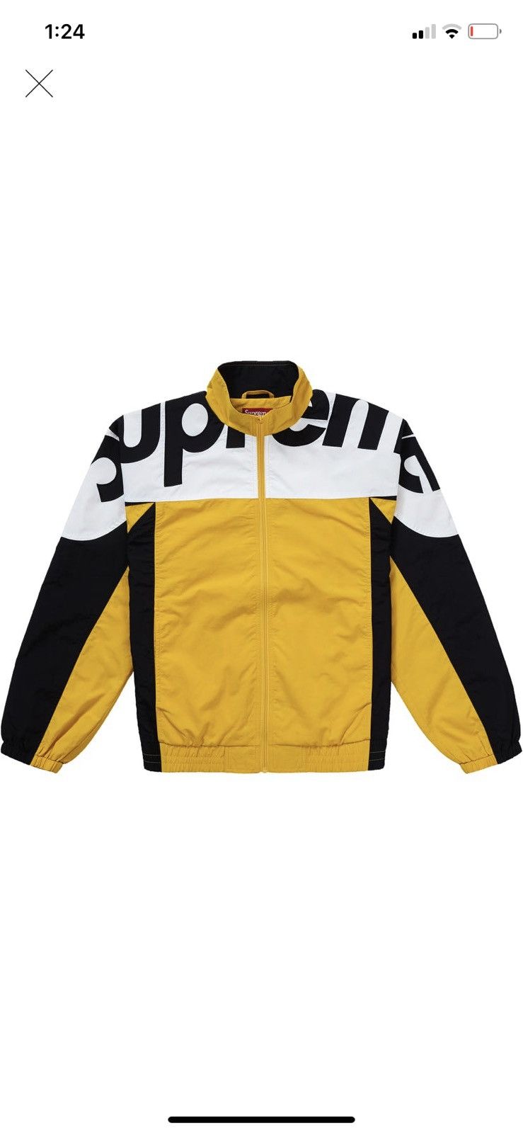Supreme Shoulder Logo Track Jacket (Yellow) | Grailed