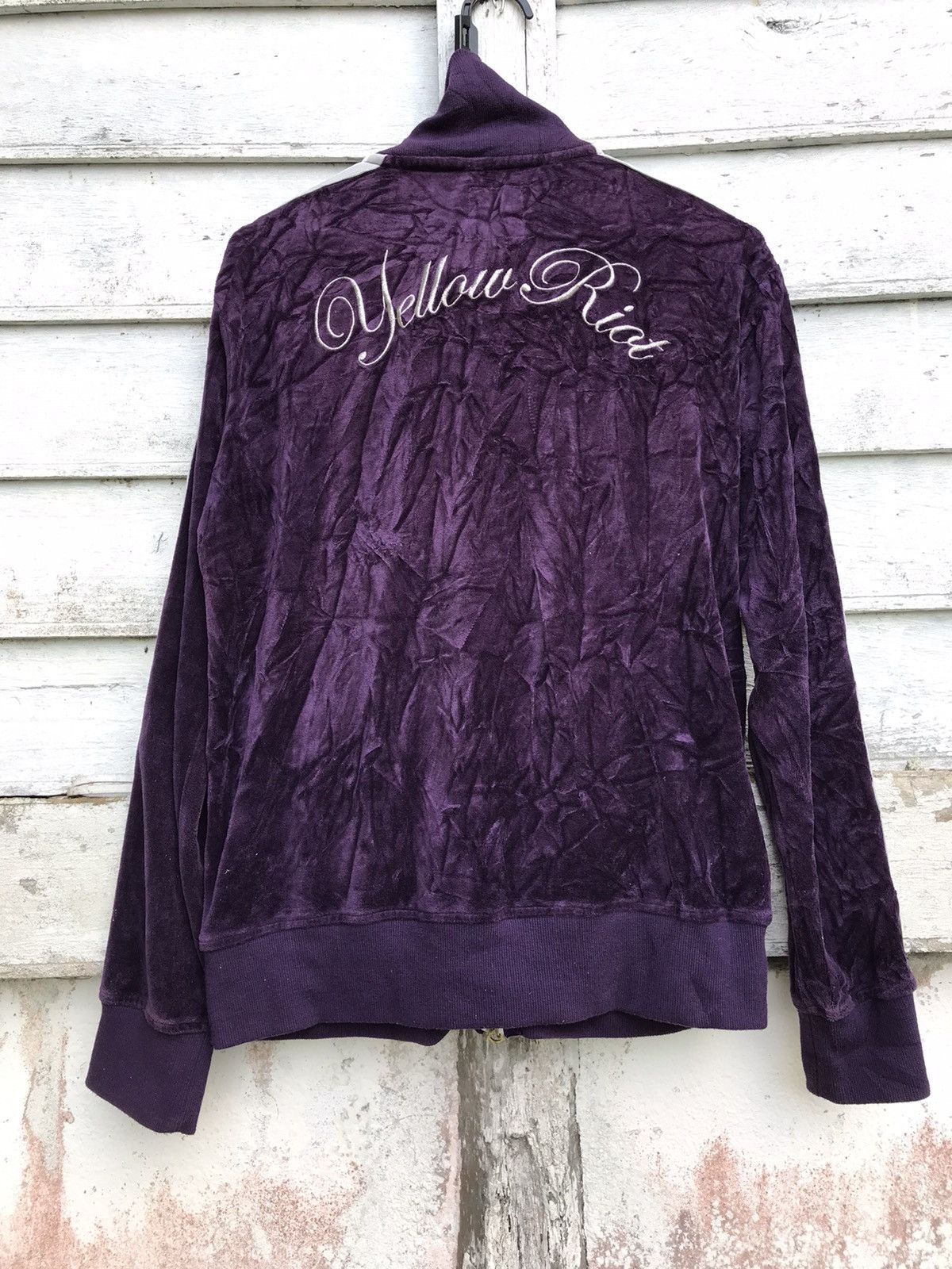 PPFM SKULL ROCK YELLOW RIOT VELVET DESIGN TRACK TOP Menswear