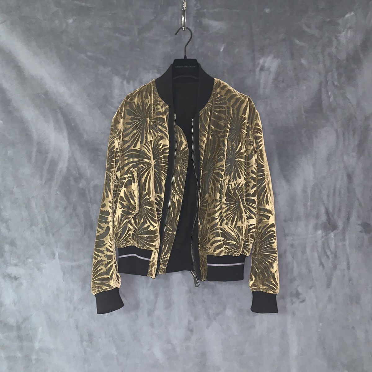 Haider Ackermann Full Golden Palm Trees Velvet Reversible Bomber Grailed