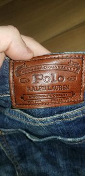 Polo Ralph Lauren Mens Sullivan Slim Graffiti Patch Denim Jeans Black 36X30  NWT