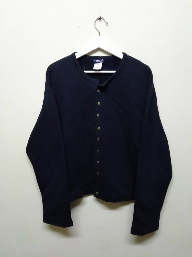 agnes b. Vintage Agnes B. Paris Full Button Sweatshirt Size 3 B23 Size US L / EU 52-54 / 3 - 1 Thumbnail