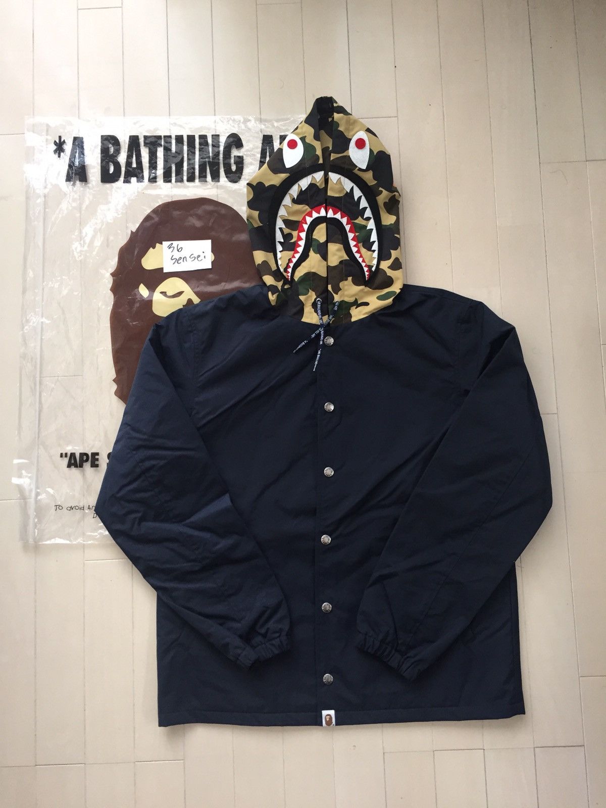 Bape shark coach jacket deals