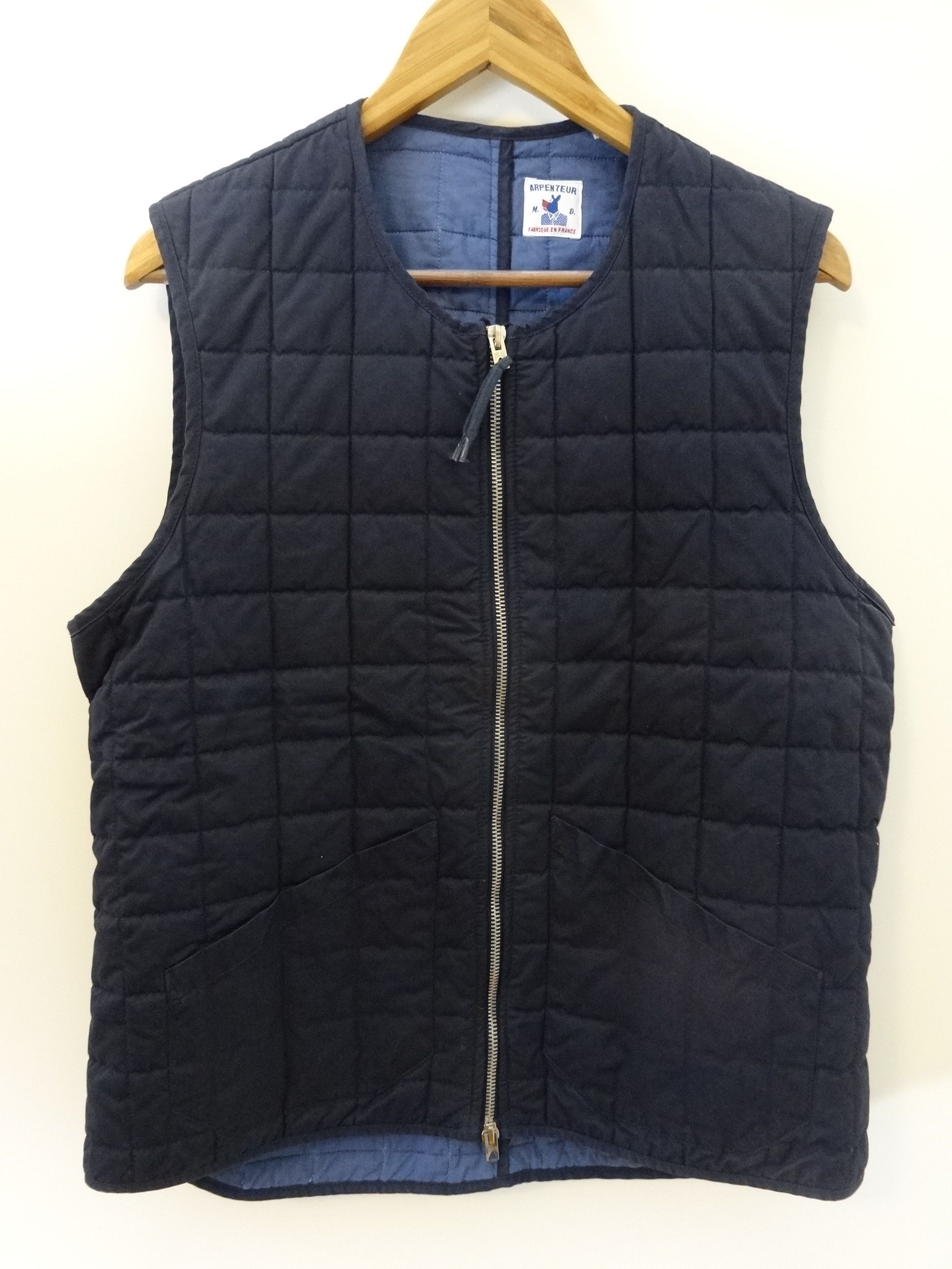 Arpenteur Arpenteur Vest Navy Cotton Poplin Thermolite L Grailed