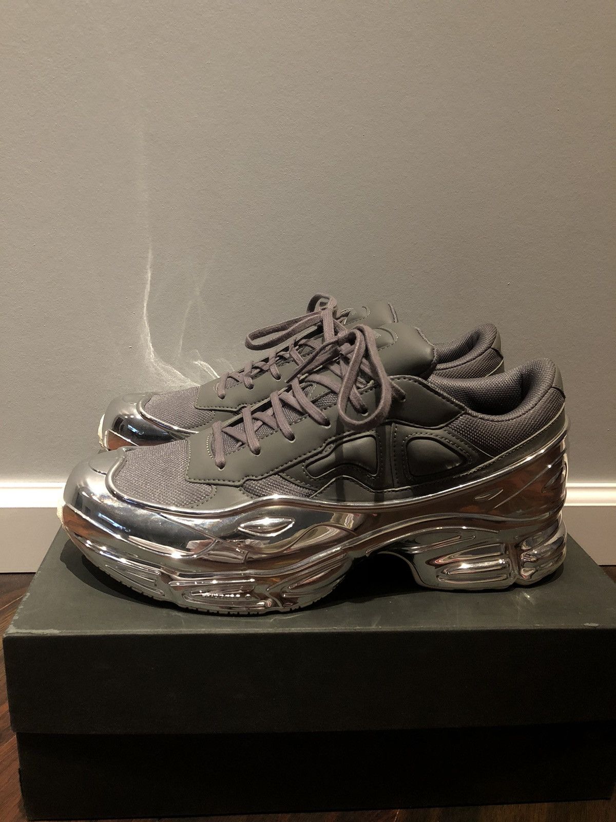 raf simons ozweego silver