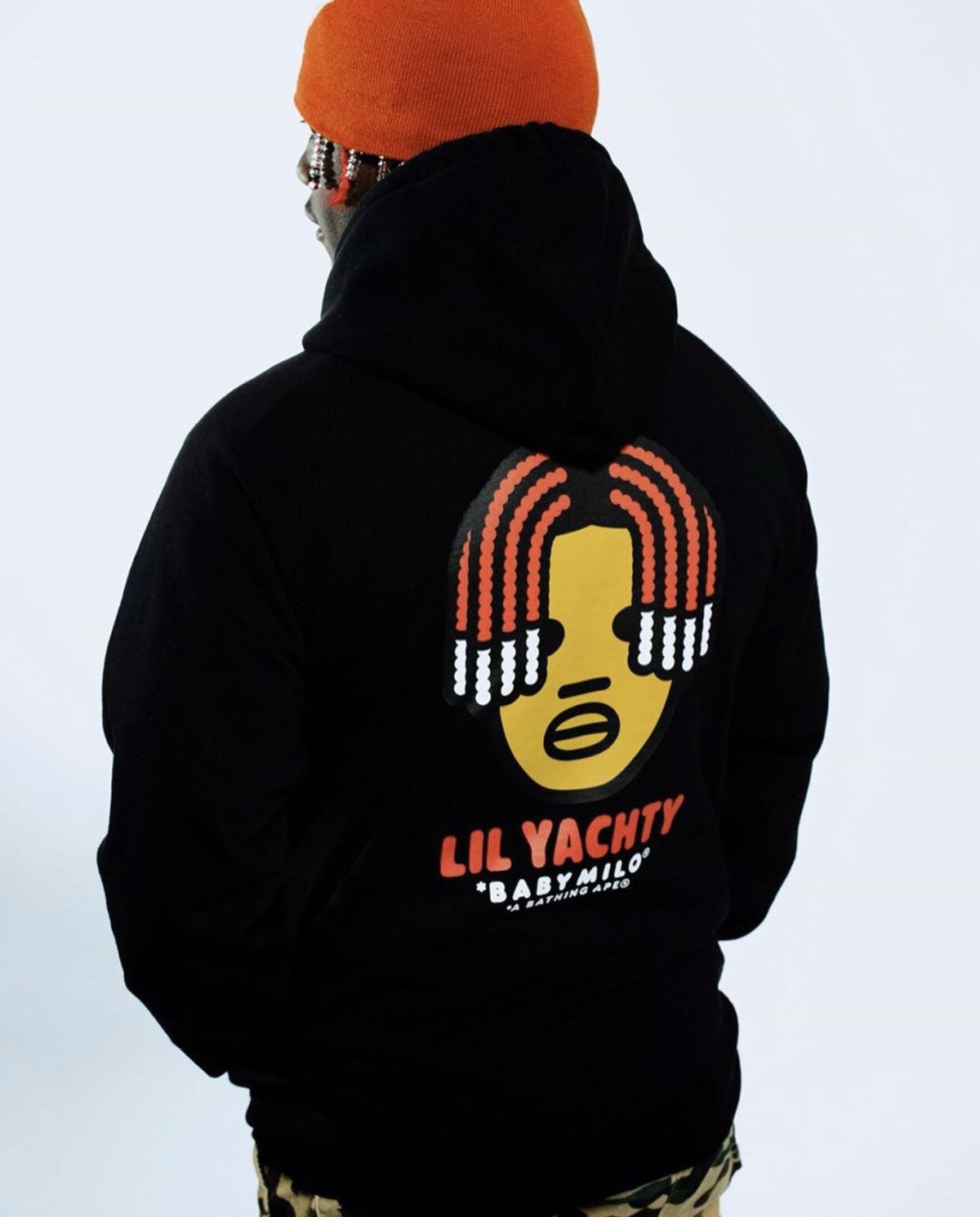 Bape Lil Yachty Bape Lil Yachty Baby Milo Pullover Hoodie Black Grailed