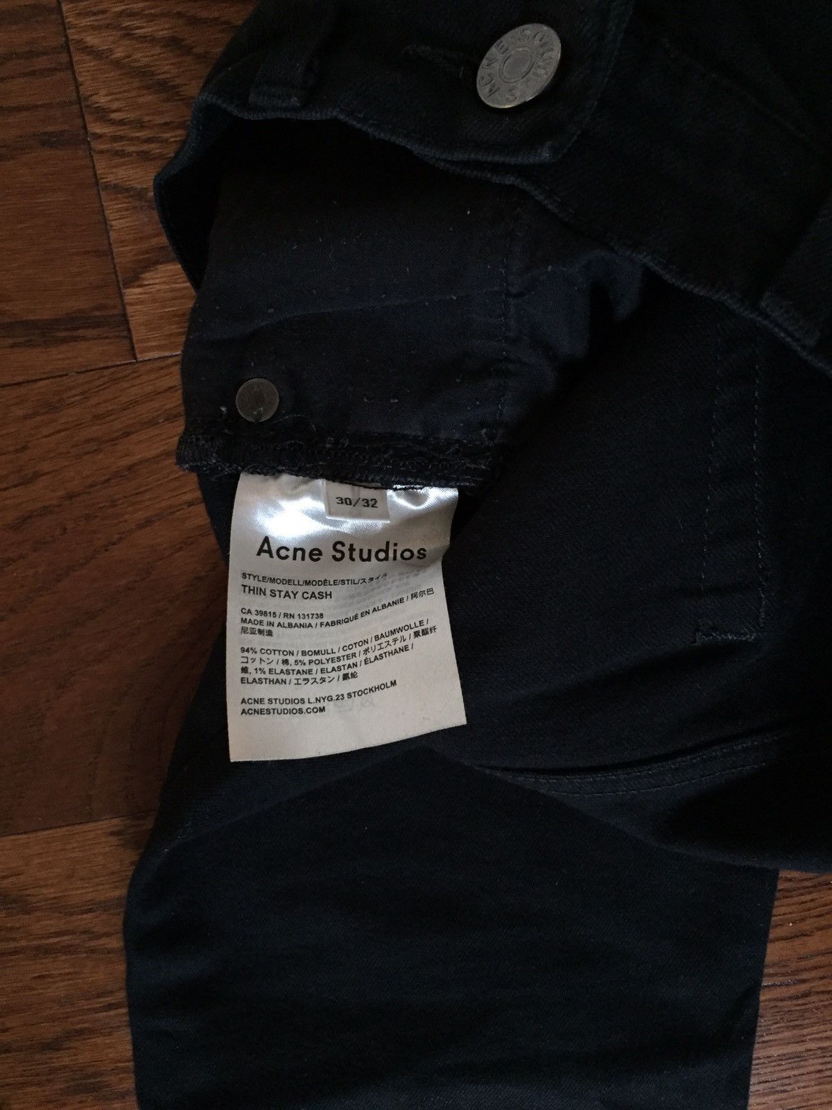 Acne Studios *FINAL DROP* Acne Black Thin Stay Cash Denim Size US 30 / EU 46 - 14 Thumbnail