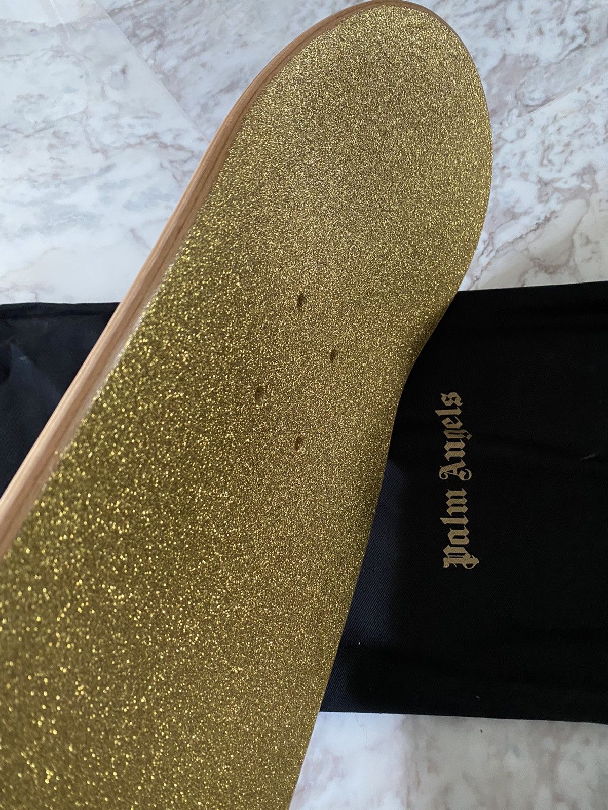 Palm Angels New Palm Angels Sparking Gold Skateboard Deck Similar Amiri Size ONE SIZE - 6 Thumbnail