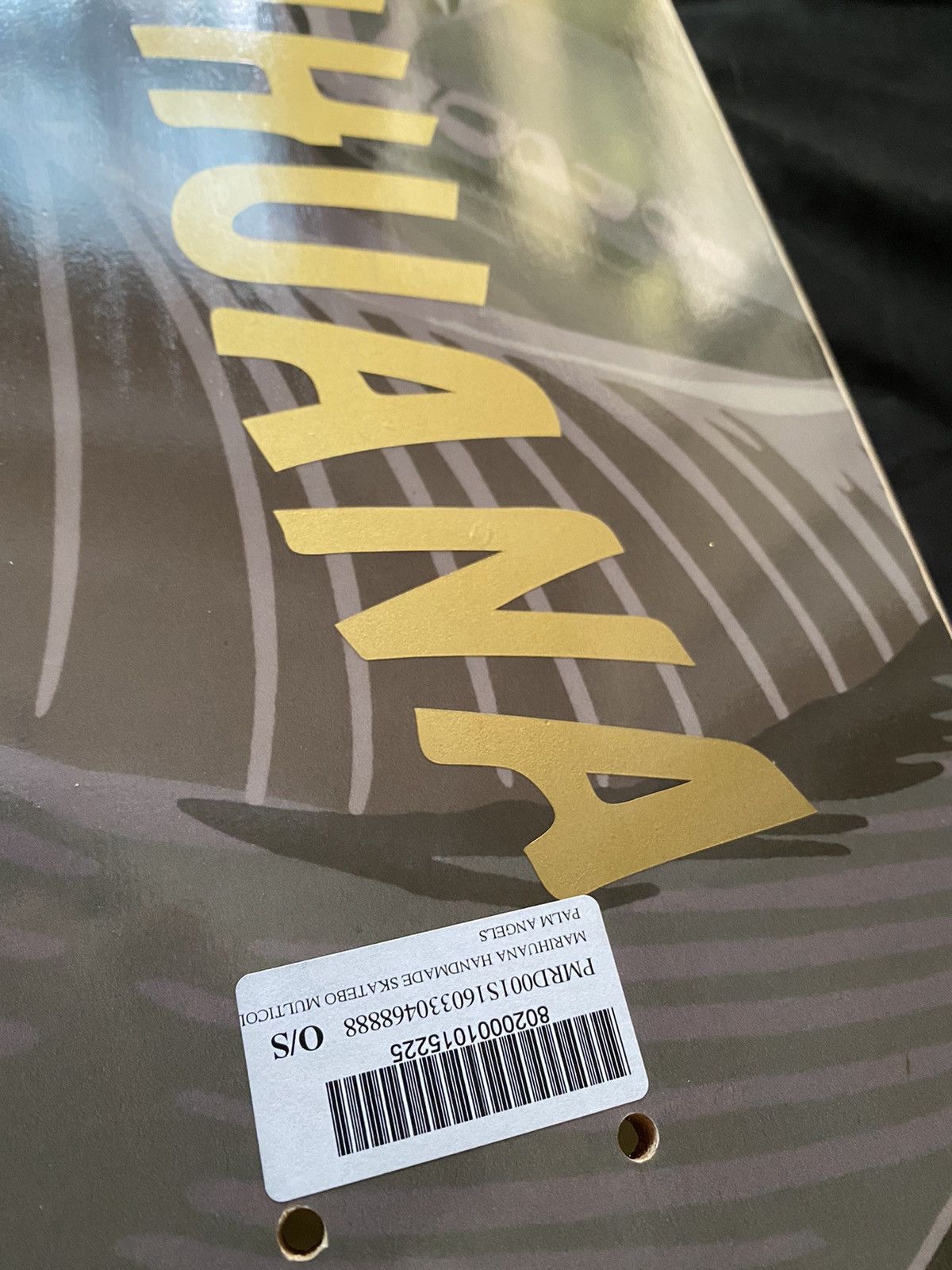 Palm Angels New Palm Angels Sparking Gold Skateboard Deck Similar Amiri Size ONE SIZE - 4 Thumbnail