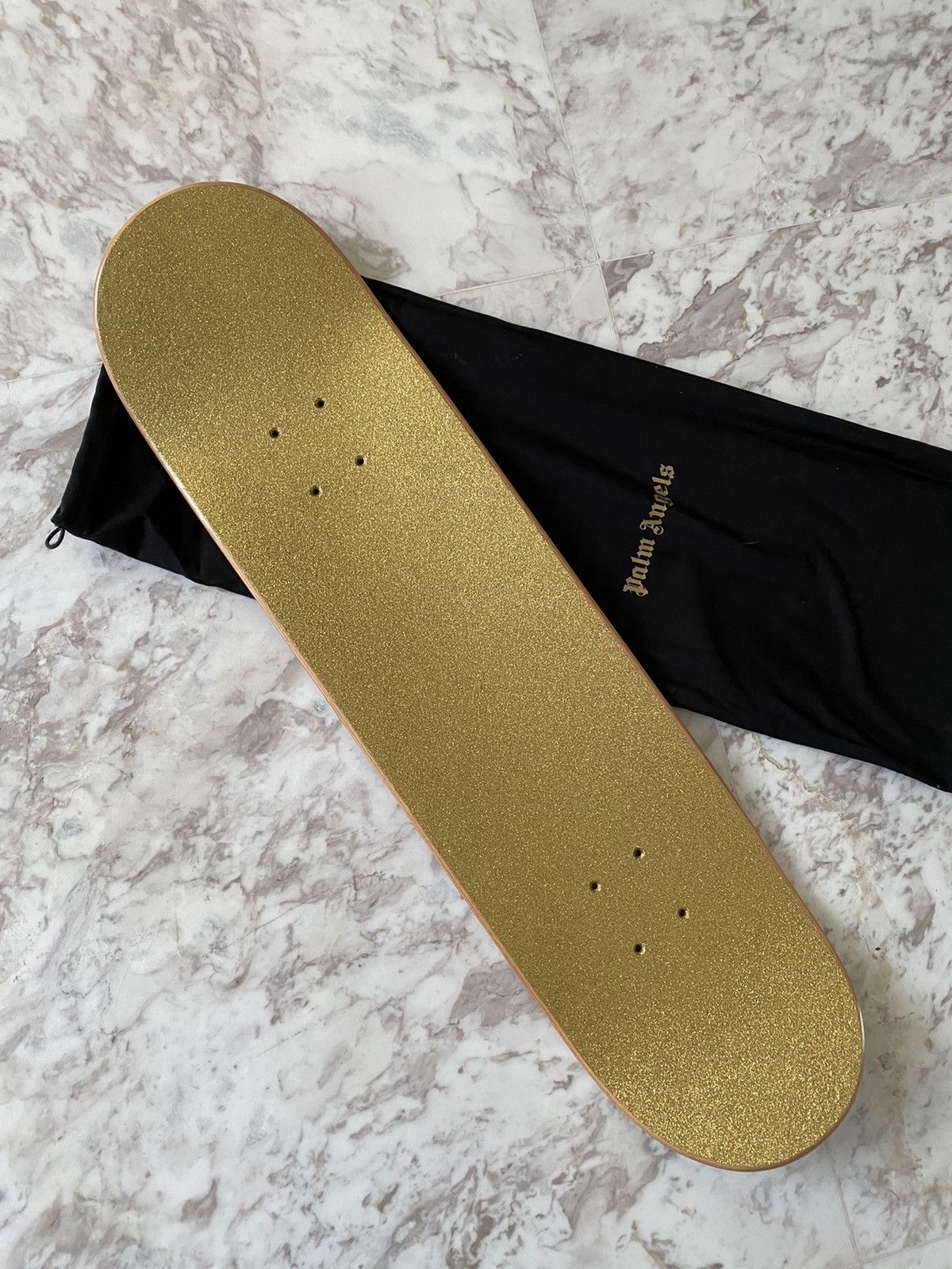 Palm Angels New Palm Angels Sparking Gold Skateboard Deck Similar Amiri Size ONE SIZE - 2 Thumbnail