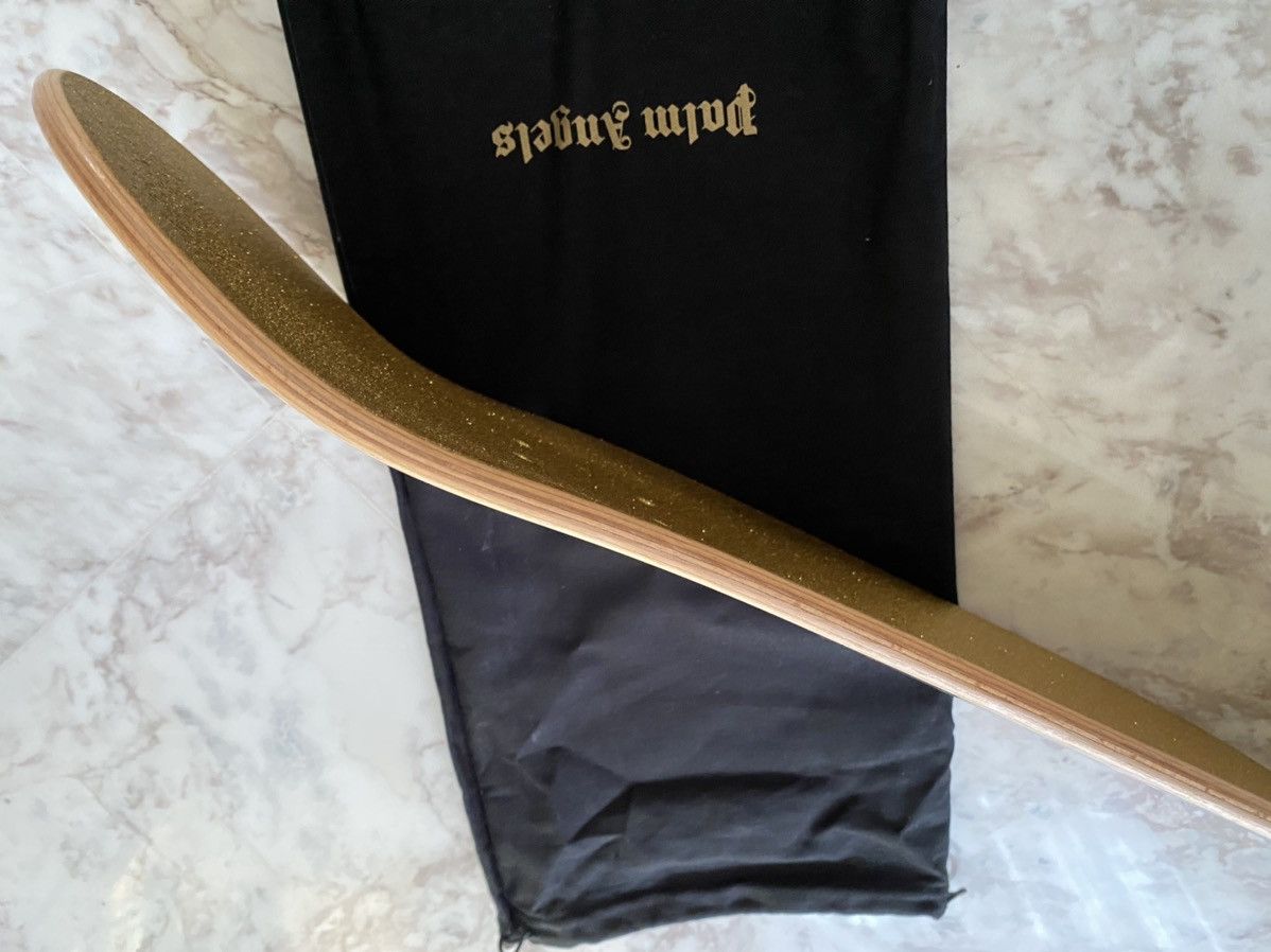 Palm Angels New Palm Angels Sparking Gold Skateboard Deck Similar Amiri Size ONE SIZE - 5 Thumbnail