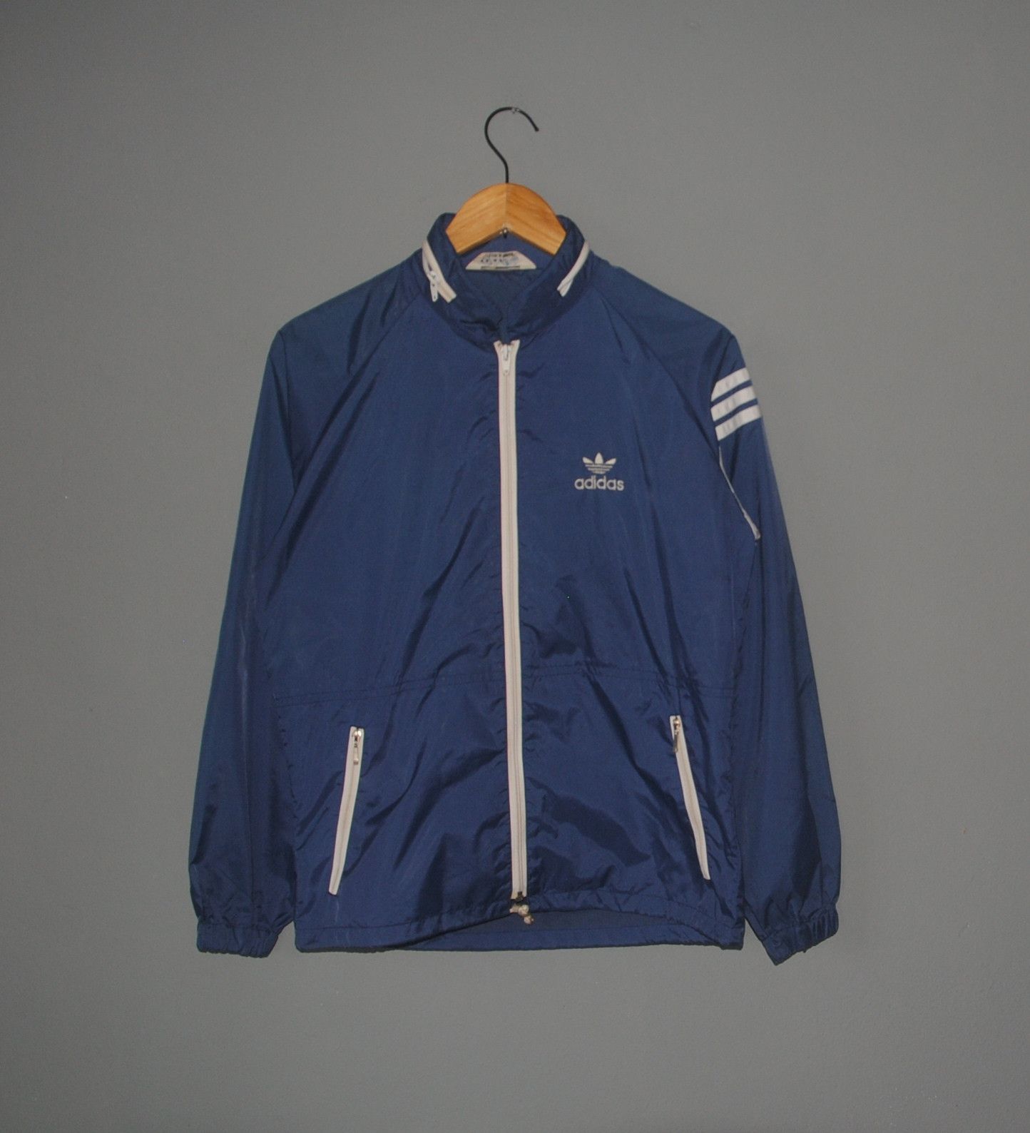 80s ADIDAS Trefoil Light Raincoat windbreaker sweater