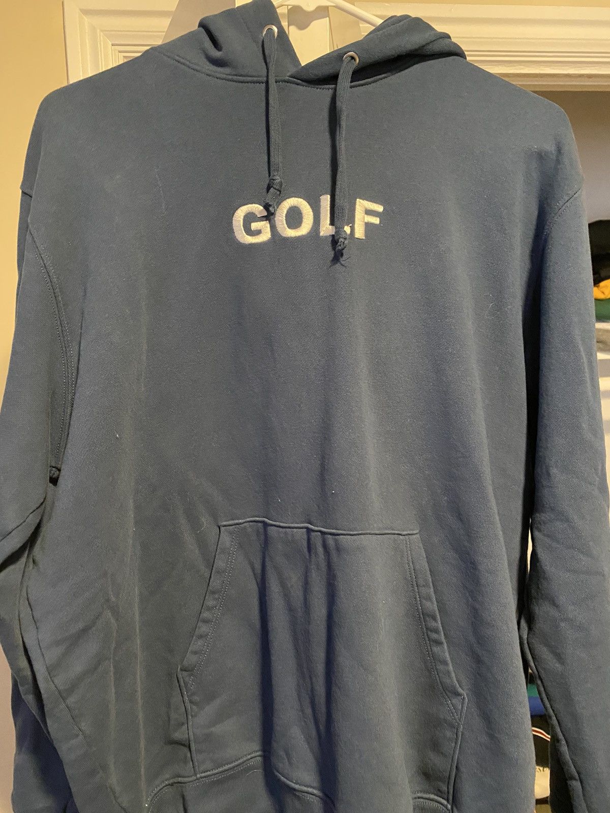 Golf Wang Navy golf embroidered hoodie Grailed