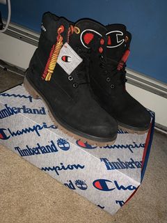 Black timberland cheap champion boots