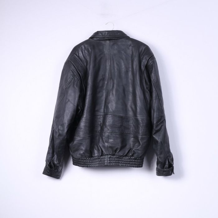 Other Vintage Mens 2XL Leather Jacket Biker Black Bomber Grailed