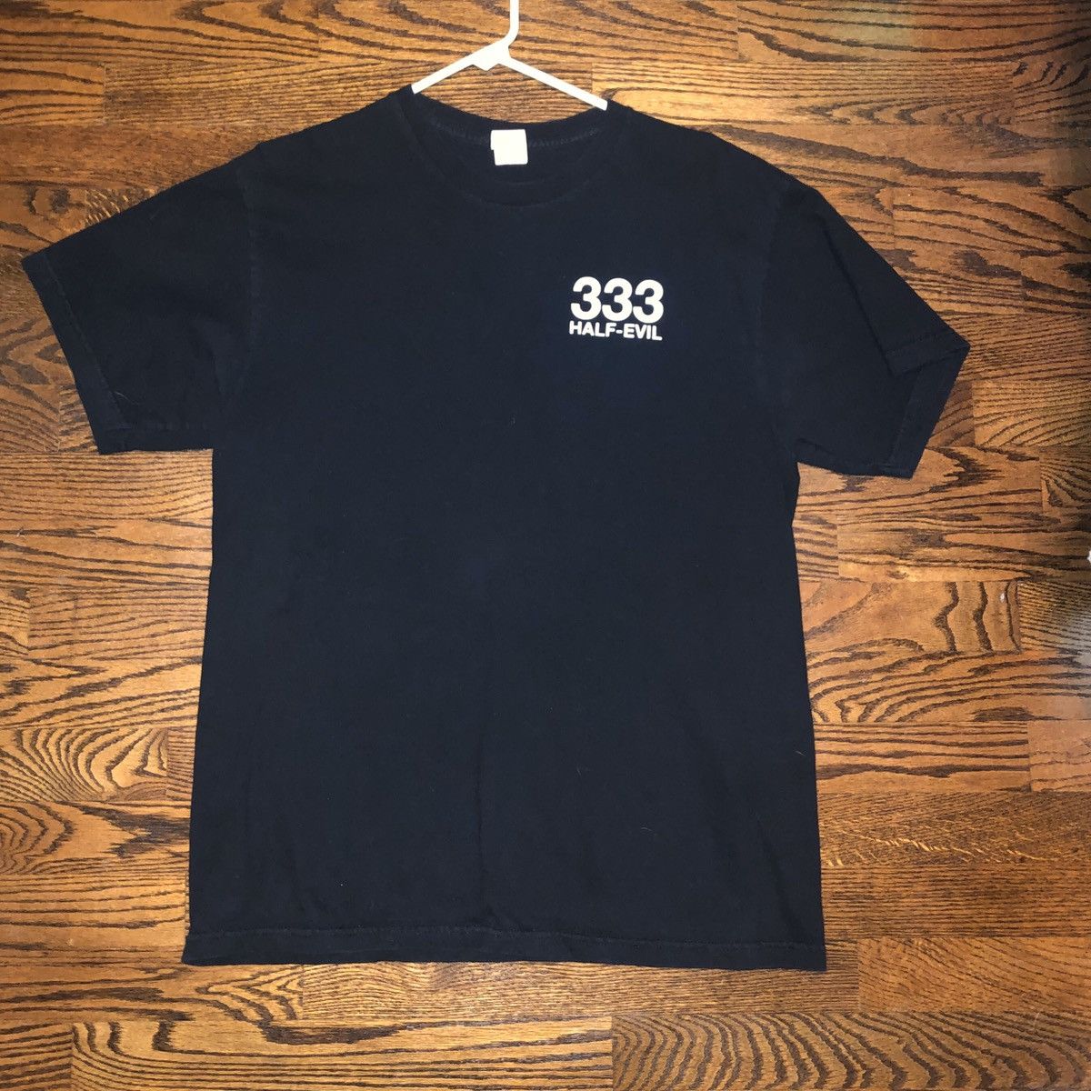 Half Evil Classic Half Evil 333 logo t shirt black | Grailed