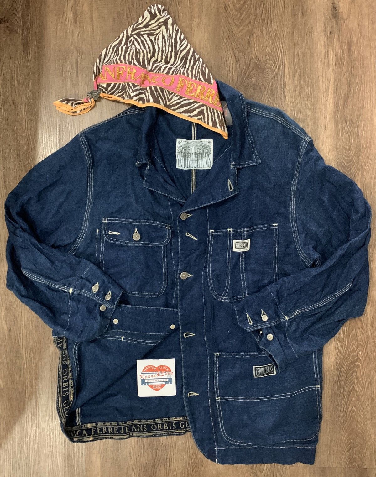 Gianfranco Ferre Vintage Railroad Engineer Jacket Made In 🇮🇹