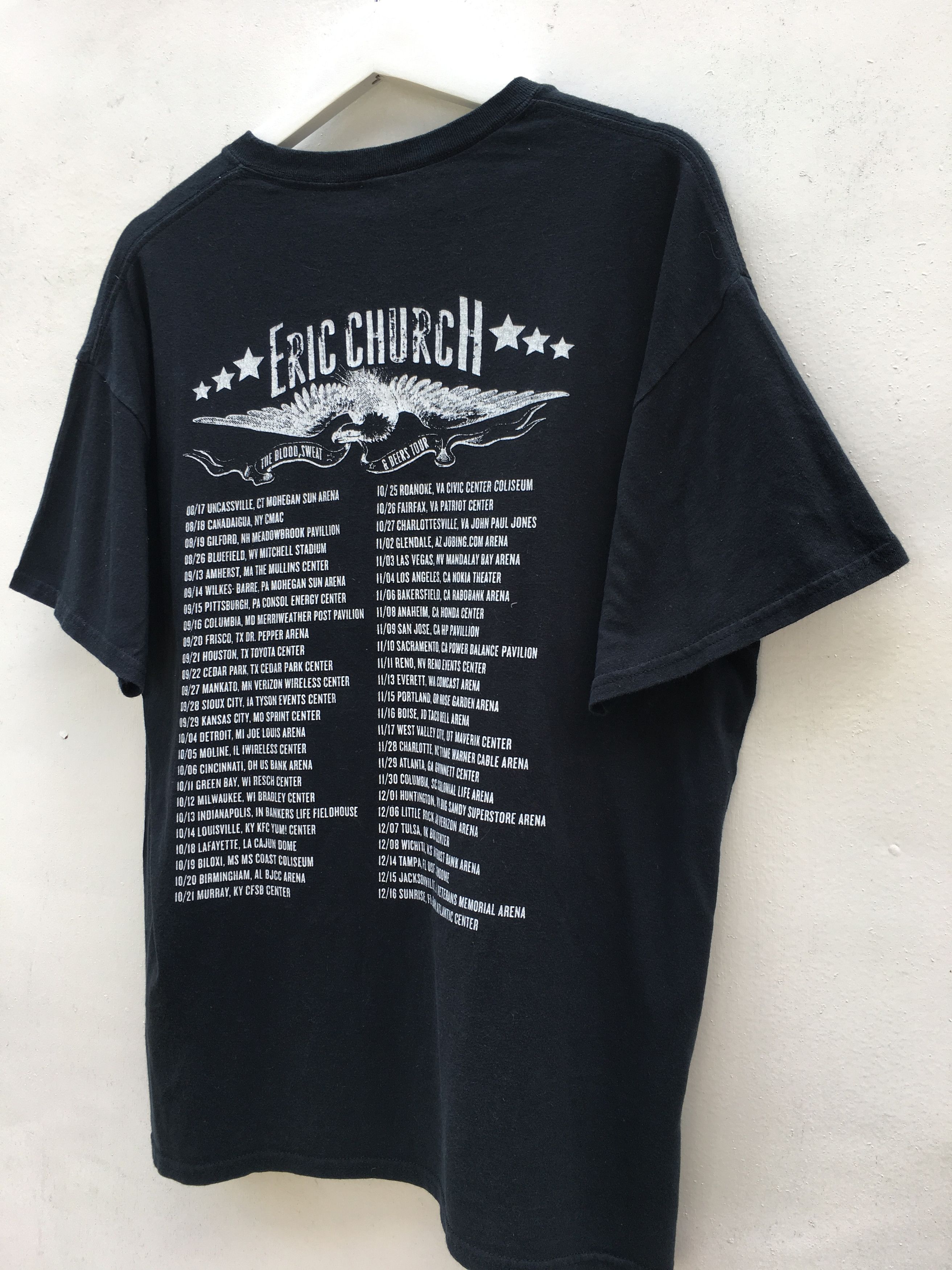Band Tees Eric Church 2012 Blood Sweat and Beers Tour T-Shirt Size US L / EU 52-54 / 3 - 7 Thumbnail