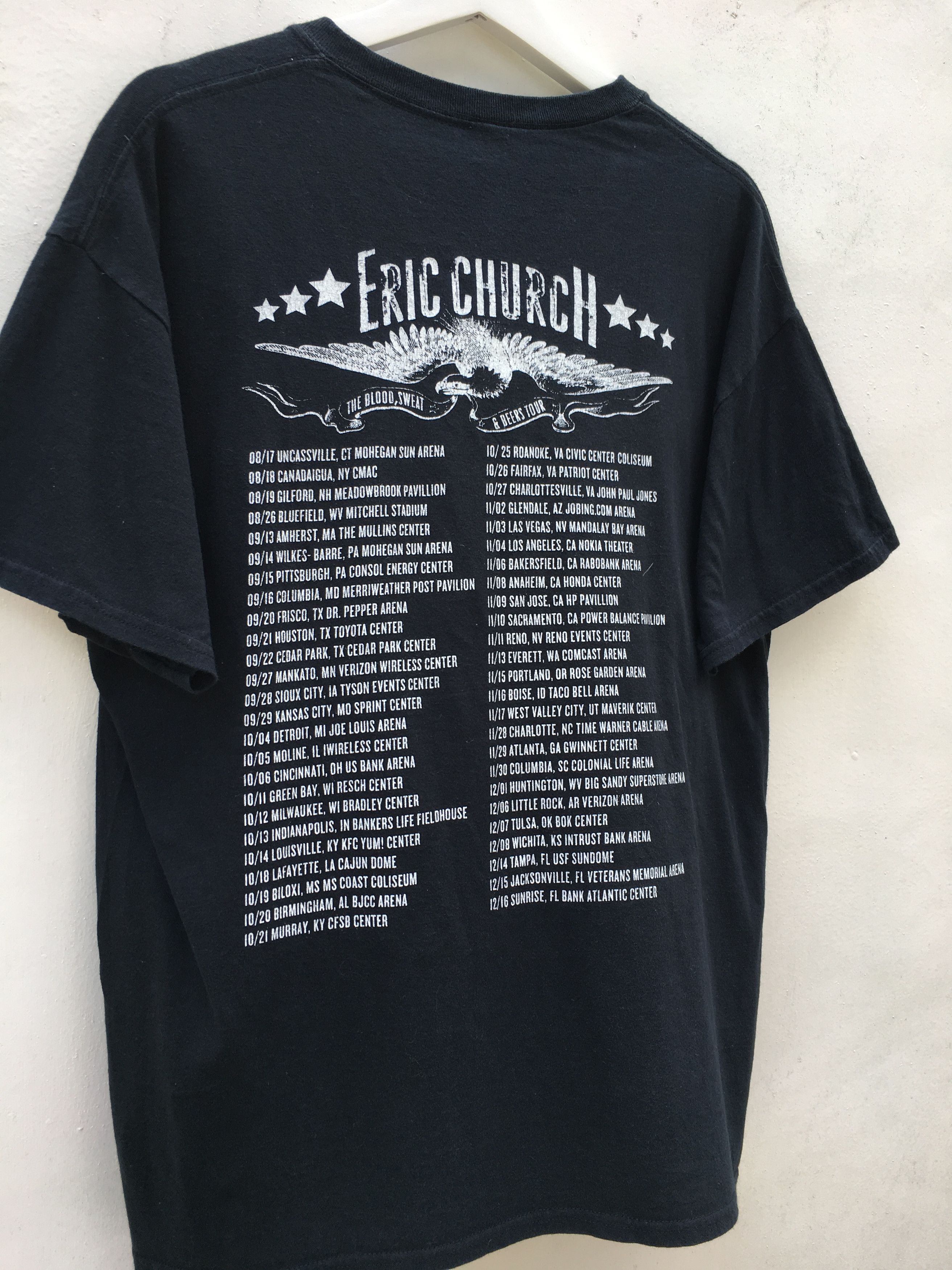 Band Tees Eric Church 2012 Blood Sweat and Beers Tour T-Shirt Size US L / EU 52-54 / 3 - 6 Thumbnail