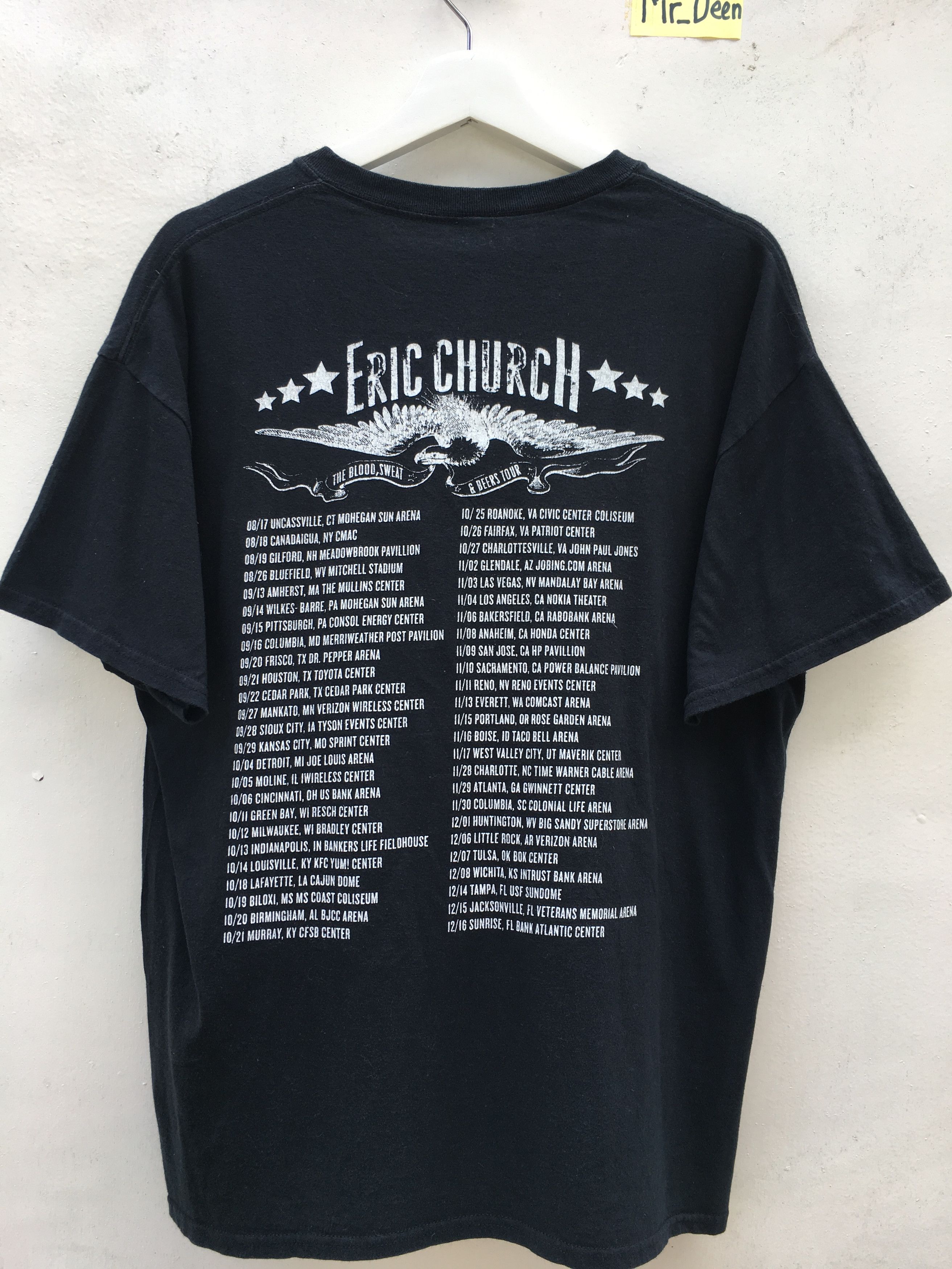 Band Tees Eric Church 2012 Blood Sweat and Beers Tour T-Shirt Size US L / EU 52-54 / 3 - 5 Thumbnail