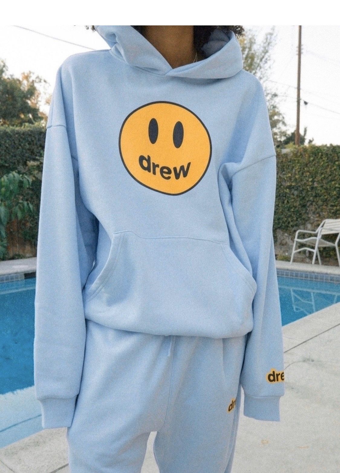 Drew House Justin Bieber Drew House Mascot Hoodie Light Blue Large Grailed