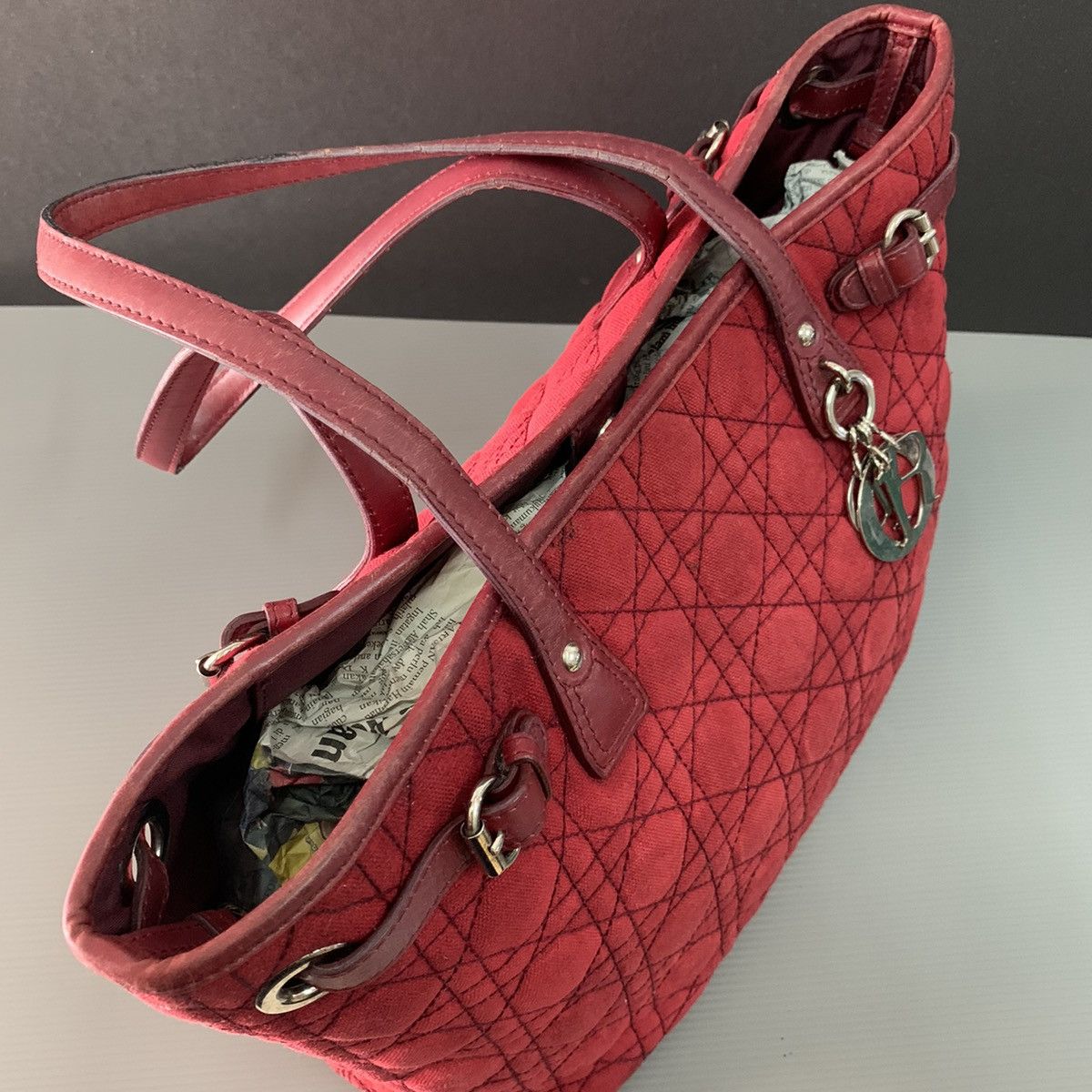 Christian Dior Monsieur Christian Dior Medium Canvas Tote Bag Size ONE SIZE - 7 Thumbnail