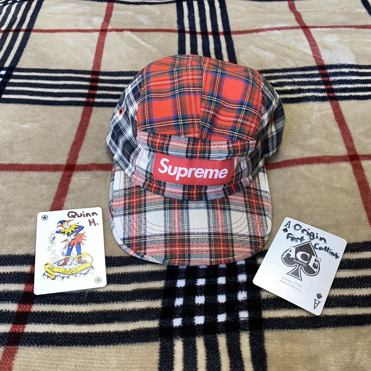 Supreme flannel hat on sale