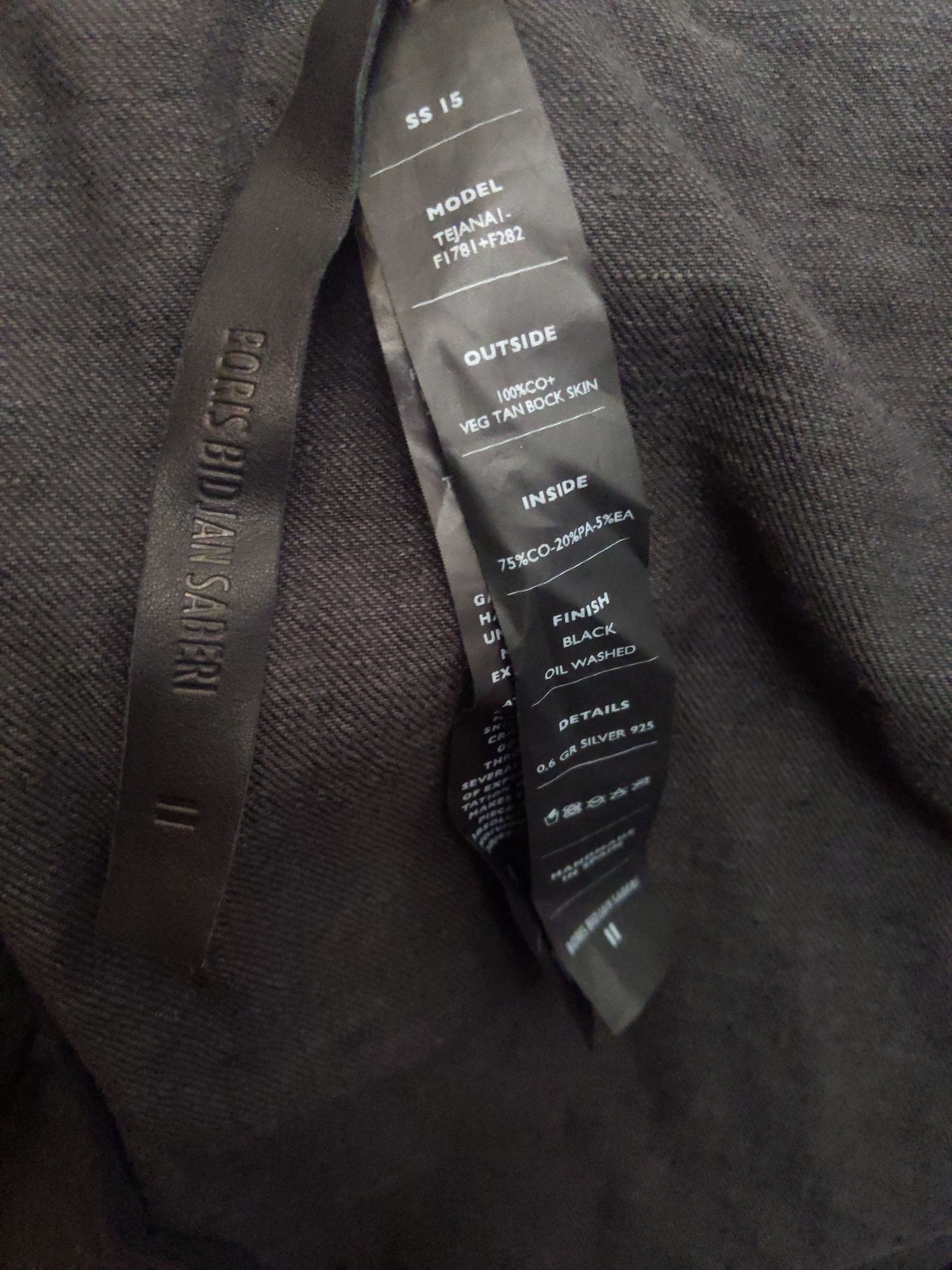 Boris Bidjan Saberi TEJANA Leather Sleeves Size US M / EU 48-50 / 2 - 5 Thumbnail