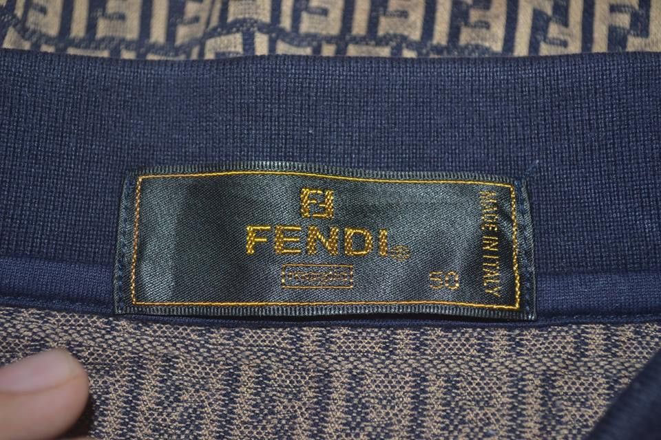 Fendi FENDI MONOGRAM ZUCCA POLO LONG SLEEVE SHIRT | Grailed