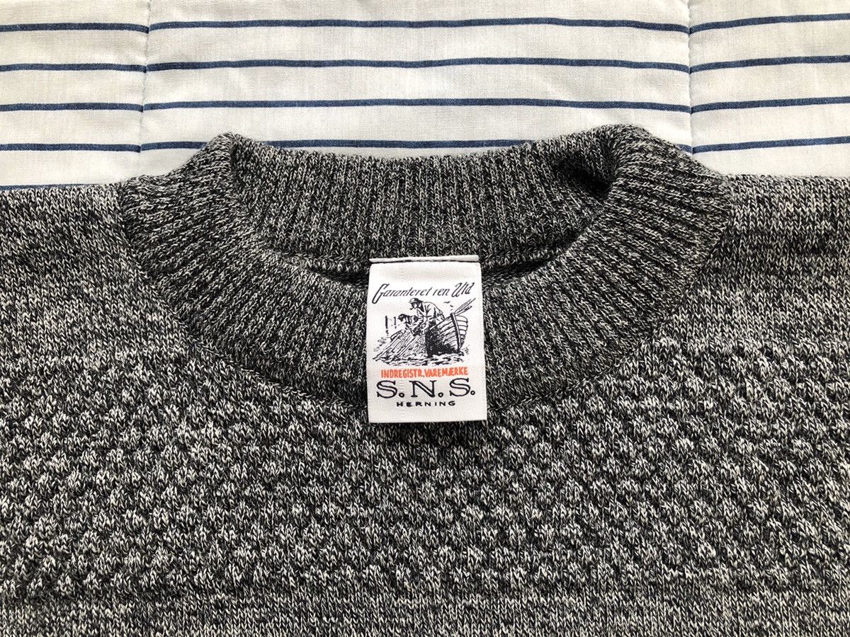 S.N.S. Herning S.N.S HERNING Fisherman Sweater L Gray Melange Crew Neck Size US L / EU 52-54 / 3 - 4 Thumbnail