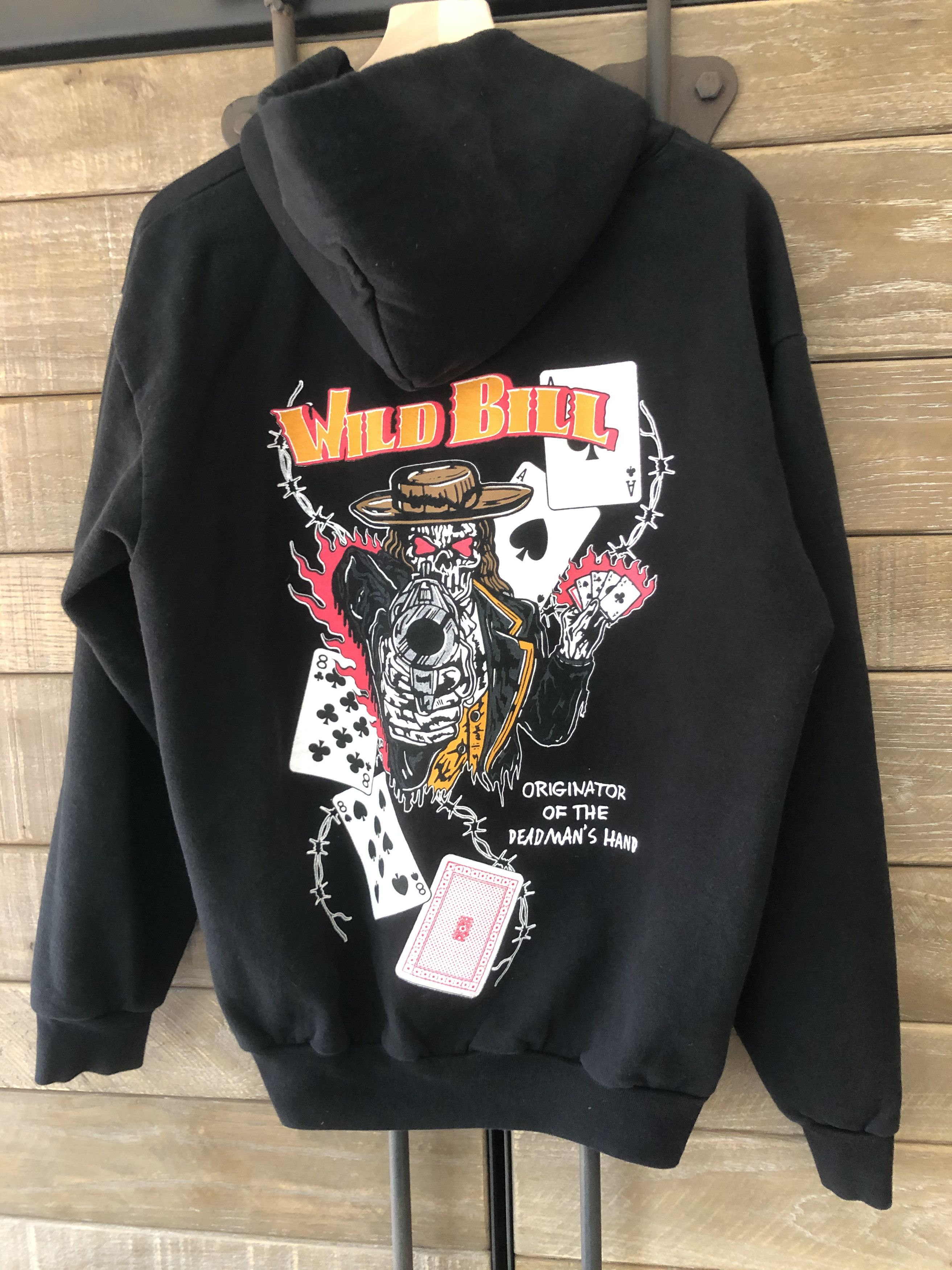 image of Warren Lotas Wild Bill Hoodie Western Don in Black, Men's (Size Large)