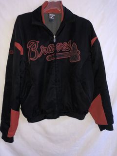 Vintage Atlanta Braves Satin Bomber Jacket Majestic Cooperstown Collection  XL 